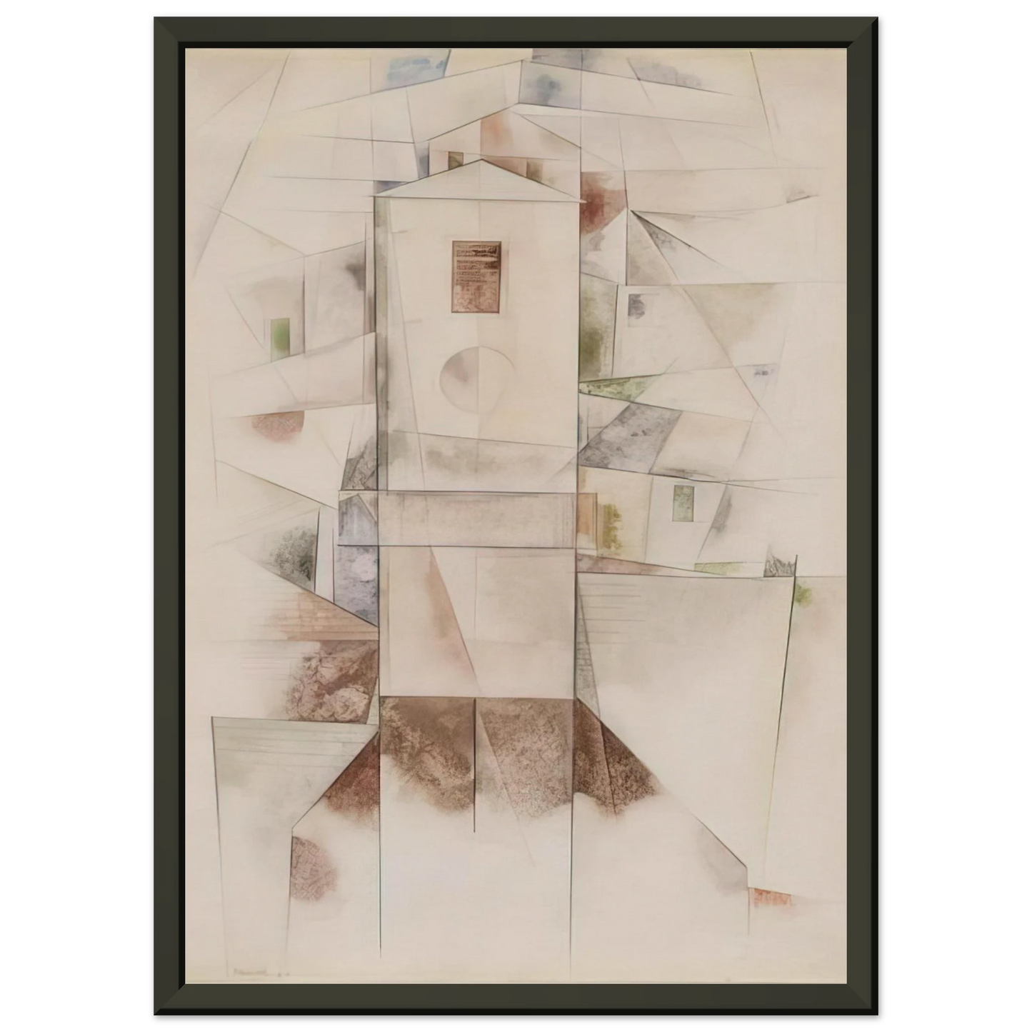 Charles Demuth White Architecture 1917 Framed Art Print - Aluminum Frame - 70x100 cm / 28x40 inches