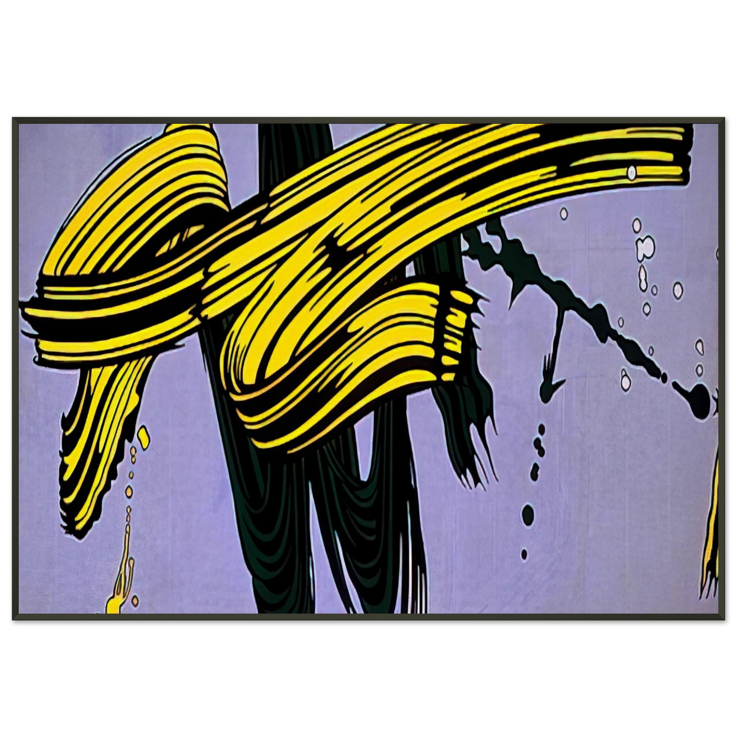 Roy Lichtenstein YELLOW AND GREEN BRUSHSTROKES 1966 Framed Art Print - Aluminum Frame - 21x29.7 cm / 8x12"