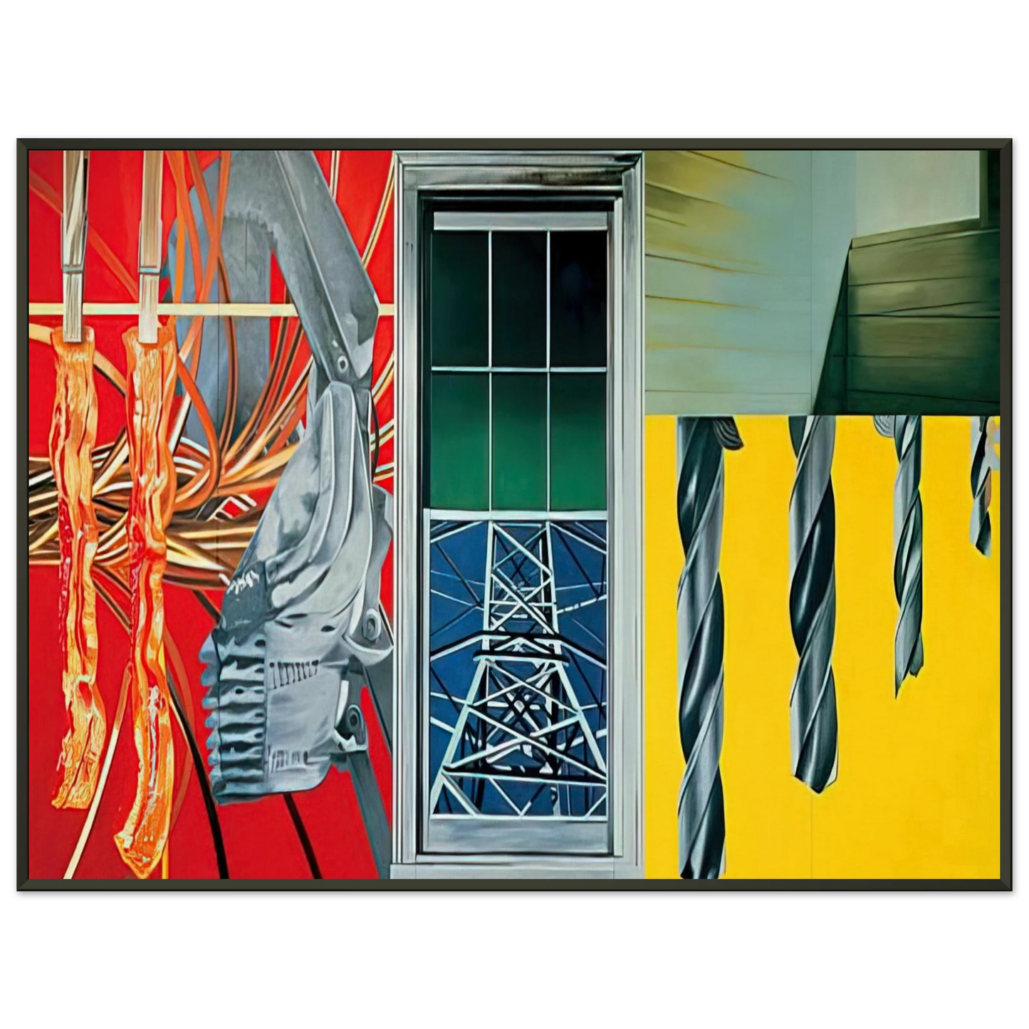 James Rosenquist Industrial Cottage Framed Art Print - Aluminum Frame - 40x50 cm / 16x20 inches