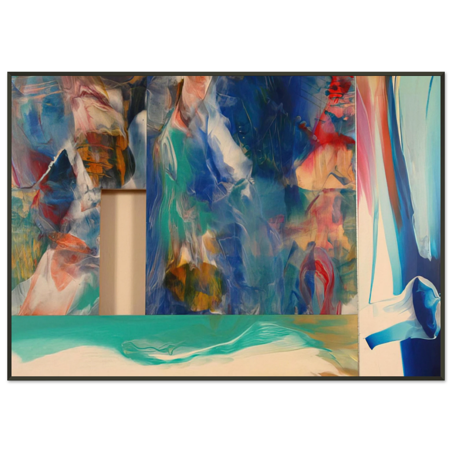 Sam Gilliam Icon Framed Art Print - Aluminum Frame - 21x29.7 cm / 8x12"