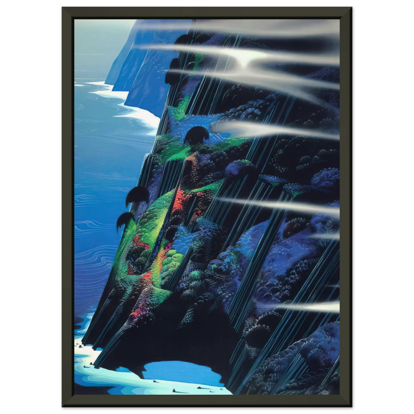 Eyvind Earle Where Dreams are Born Framed Art Print - Aluminum Frame - 40x50 cm / 16x20 inches
