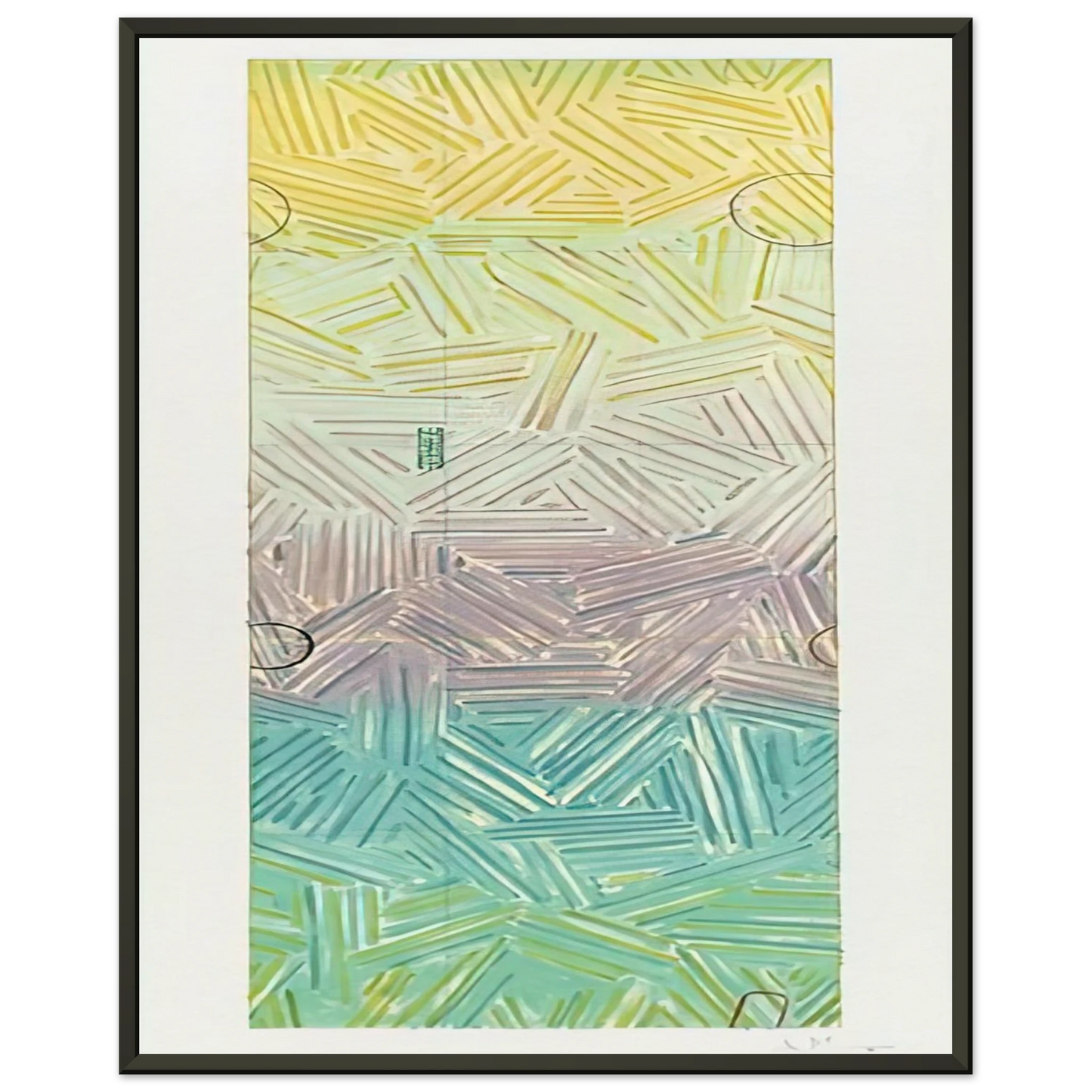 Jasper Johns USUYUKI ULAE 211 Framed Art Print - Aluminum Frame - 40x50 cm / 16x20 inches