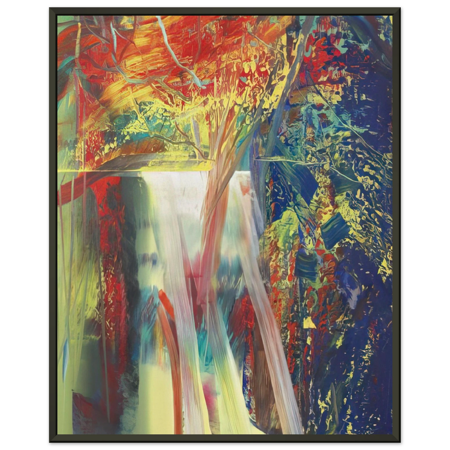 Gerhard Richter ABSTRACT PAINTING 610 1 Framed Art Print - Aluminum Frame - 40x50 cm / 16x20 inches