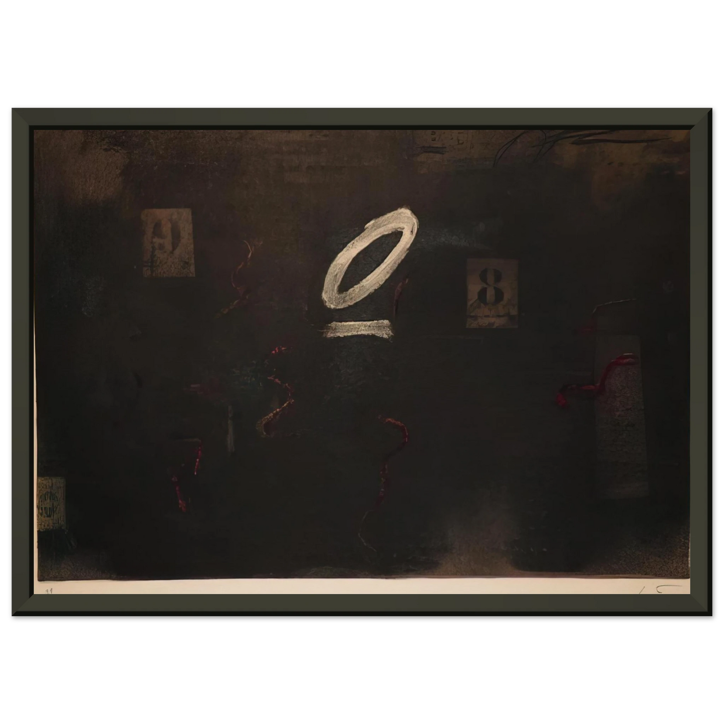 Antoni Tapies SOUS ZERO 1979 Framed Art Print - Aluminum Frame - 40x50 cm / 16x20 inches