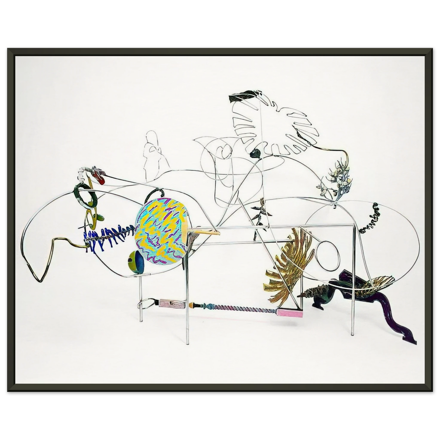 Nancy Graves GRANDE NATURE MORTE 1987 Framed Art Print - Aluminum Frame - 40x50 cm / 16x20 inches