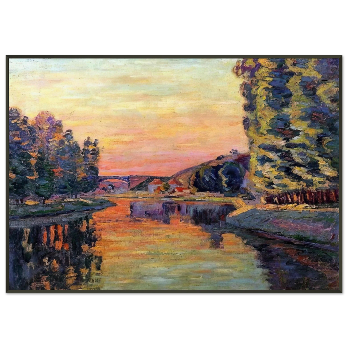 Armand Guillaumin Moret 1902 Framed Art Print - Aluminum Frame - 21x29.7 cm / 8x12"