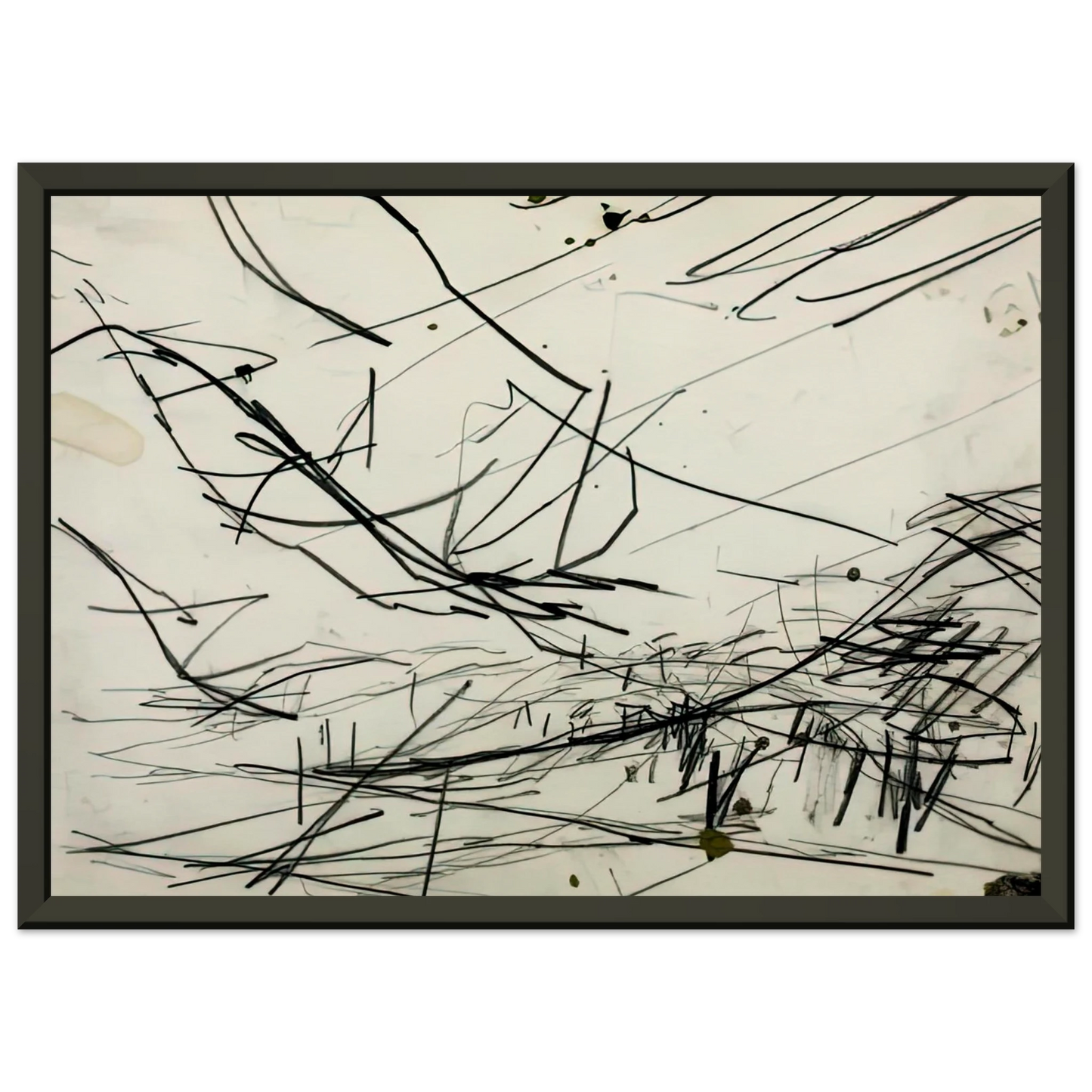 Frank Auerbach WORKING DRAWING FOR PRIMROSE HILL Framed Art Print - Aluminum Frame - 60x80 cm / 24x32 inches
