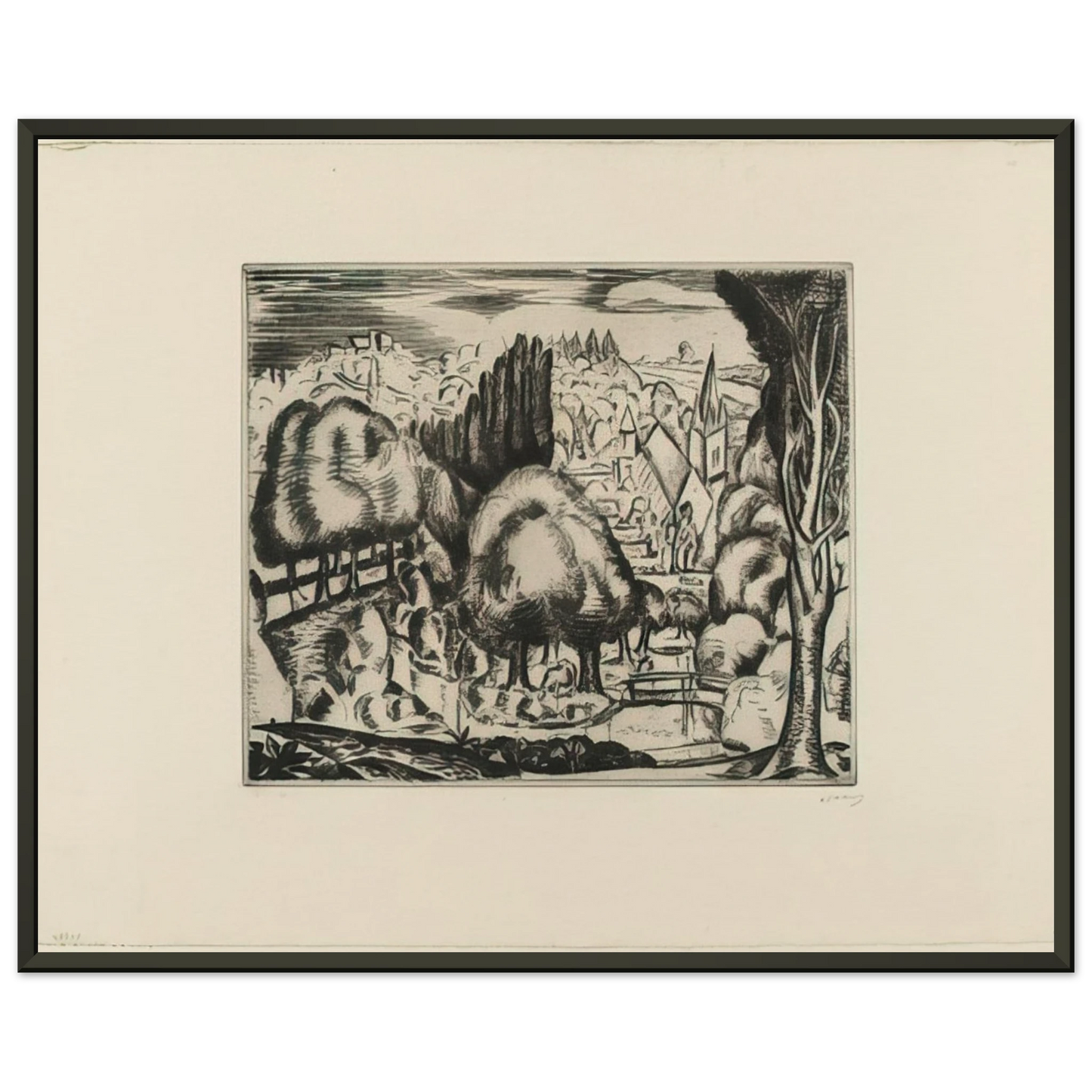 Andre Derain LANDSCAPE 1907 2 Framed Art Print - Aluminum Frame - 60x80 cm / 24x32 inches