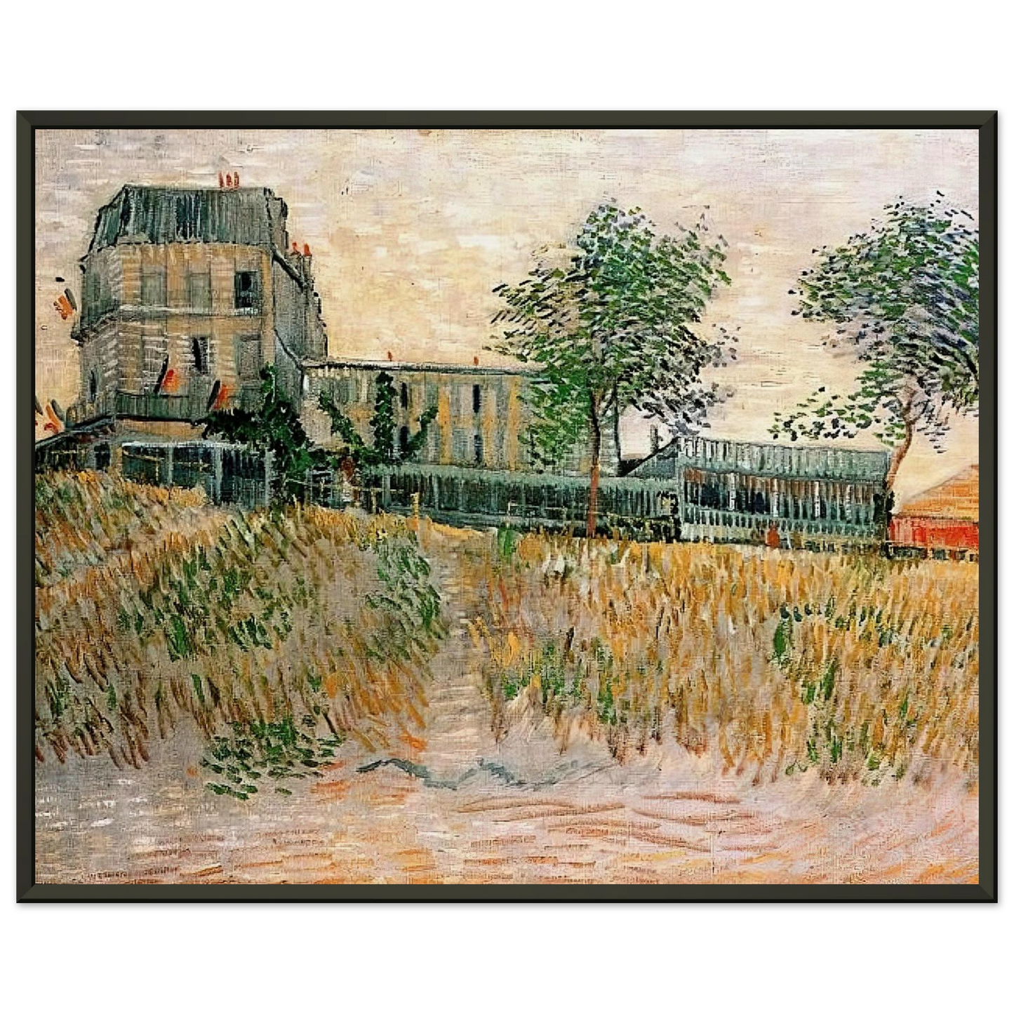 Vincent van Gogh The Restaurant de la Sirene at Asnieres Framed Art Print - Aluminum Frame - 70x100 cm / 28x40 inches
