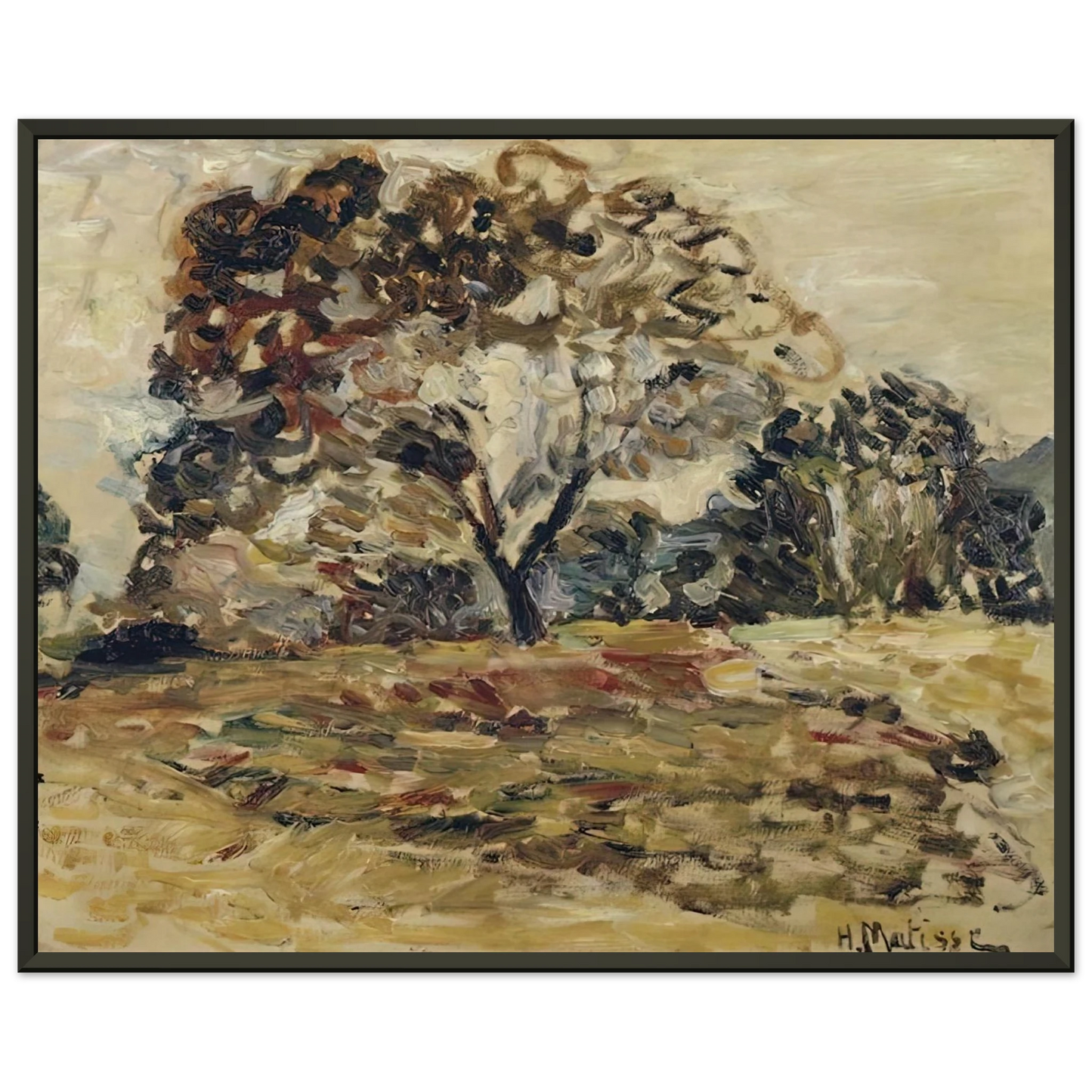 Henri Matisse LANDSCAPE OF CORSICA 1 Framed Art Print - Aluminum Frame - 40x50 cm / 16x20 inches