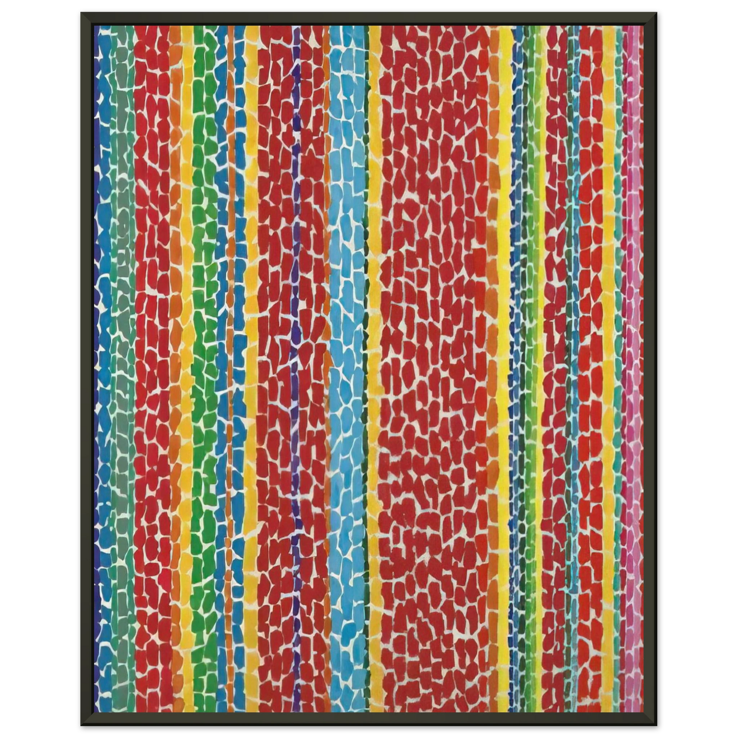 Alma Woodsey Thomas RED VIOLET NURSERY VIEWED FROM ABOVE 1970 Framed Art Print - Aluminum Frame - 40x50 cm / 16x20 inches