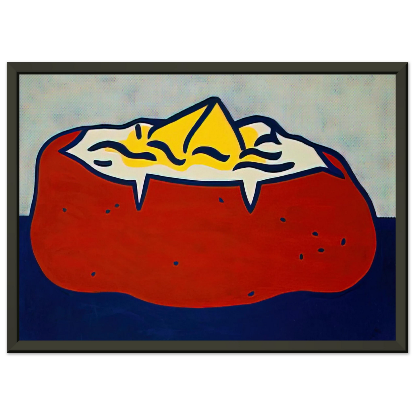 Roy Lichtenstein BAKED POTATO 1962 Framed Art Print - Aluminum Frame - 70x100 cm / 28x40 inches