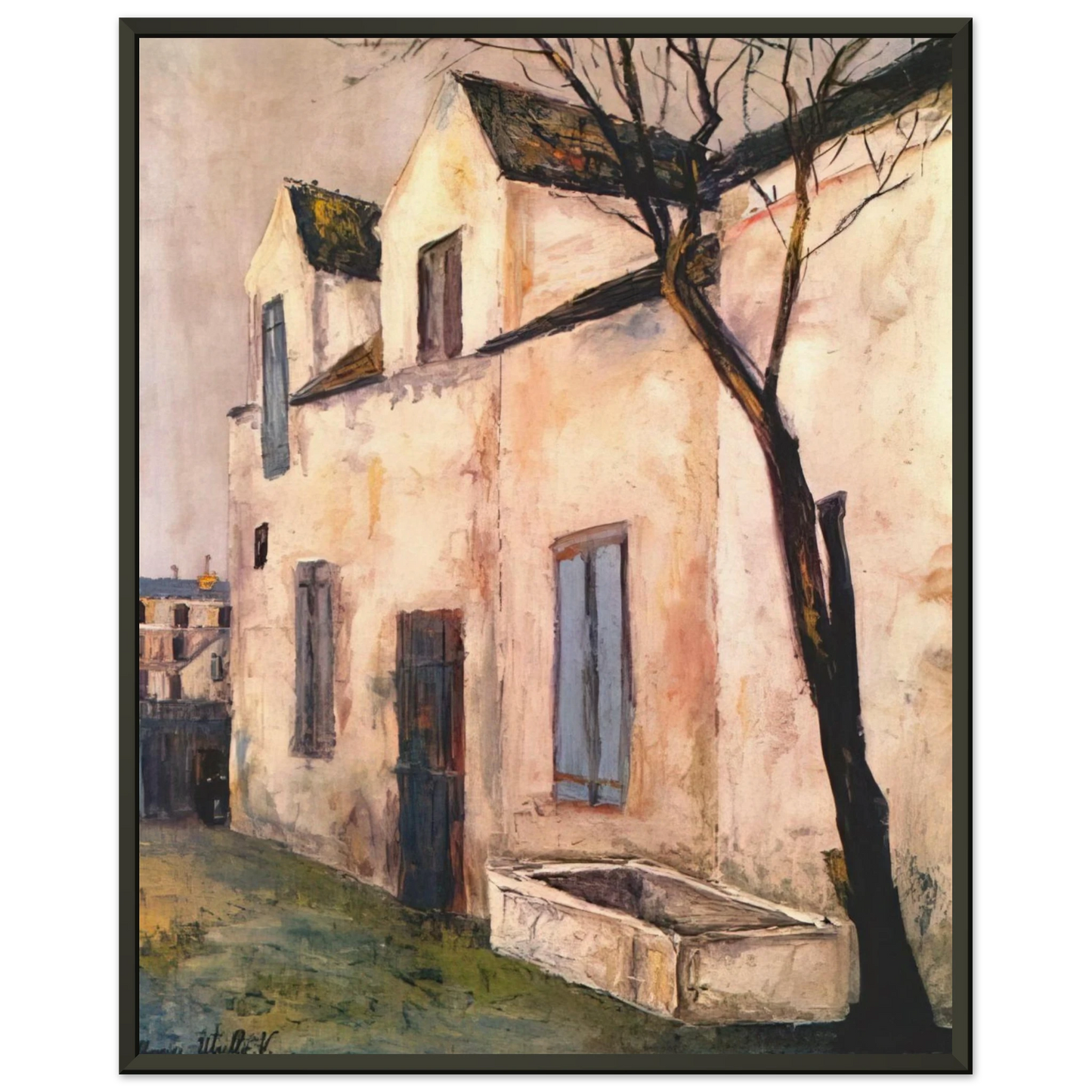 Maurice Utrillo THE DEBRAY FARM Framed Art Print - Aluminum Frame - 70x100 cm / 28x40 inches