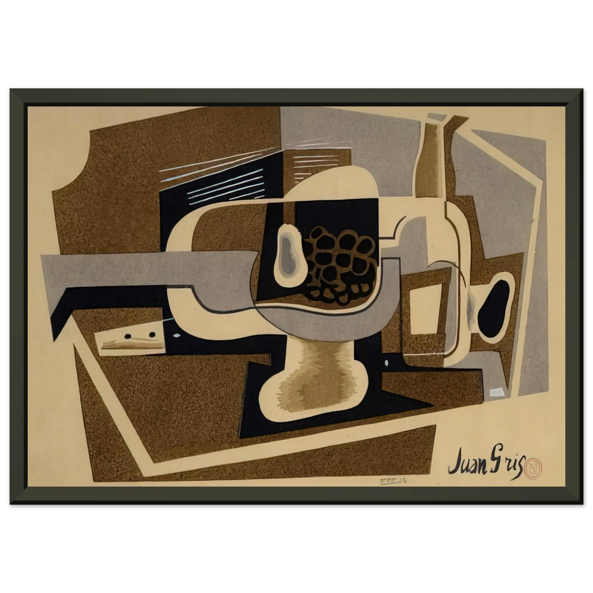 Juan Gris  STILL LIFE 1922 Framed Art Print  - Aluminum Frame - 70x100 cm / 28x40 inches