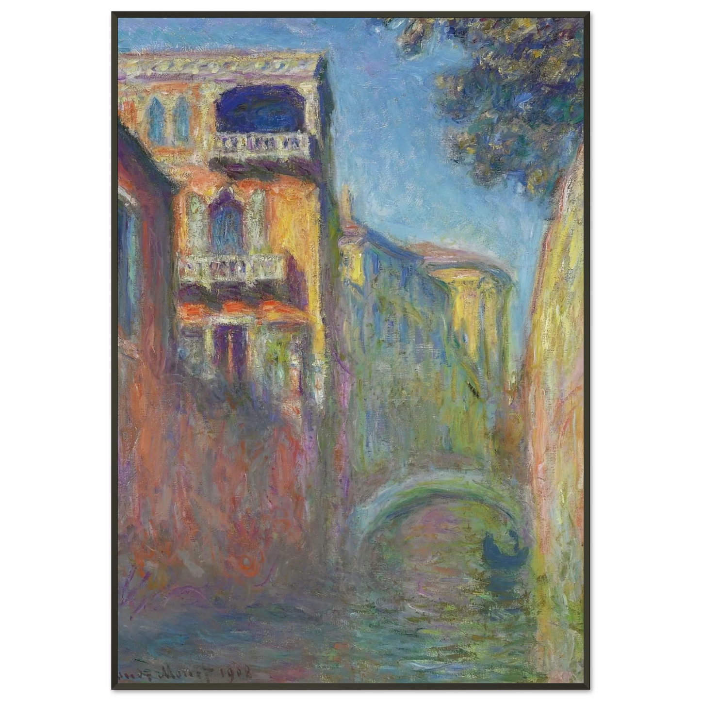 claude monet Venice Rio de Santa Salute Framed Art Print - Aluminum Frame - 21x29.7 cm / 8x12"
