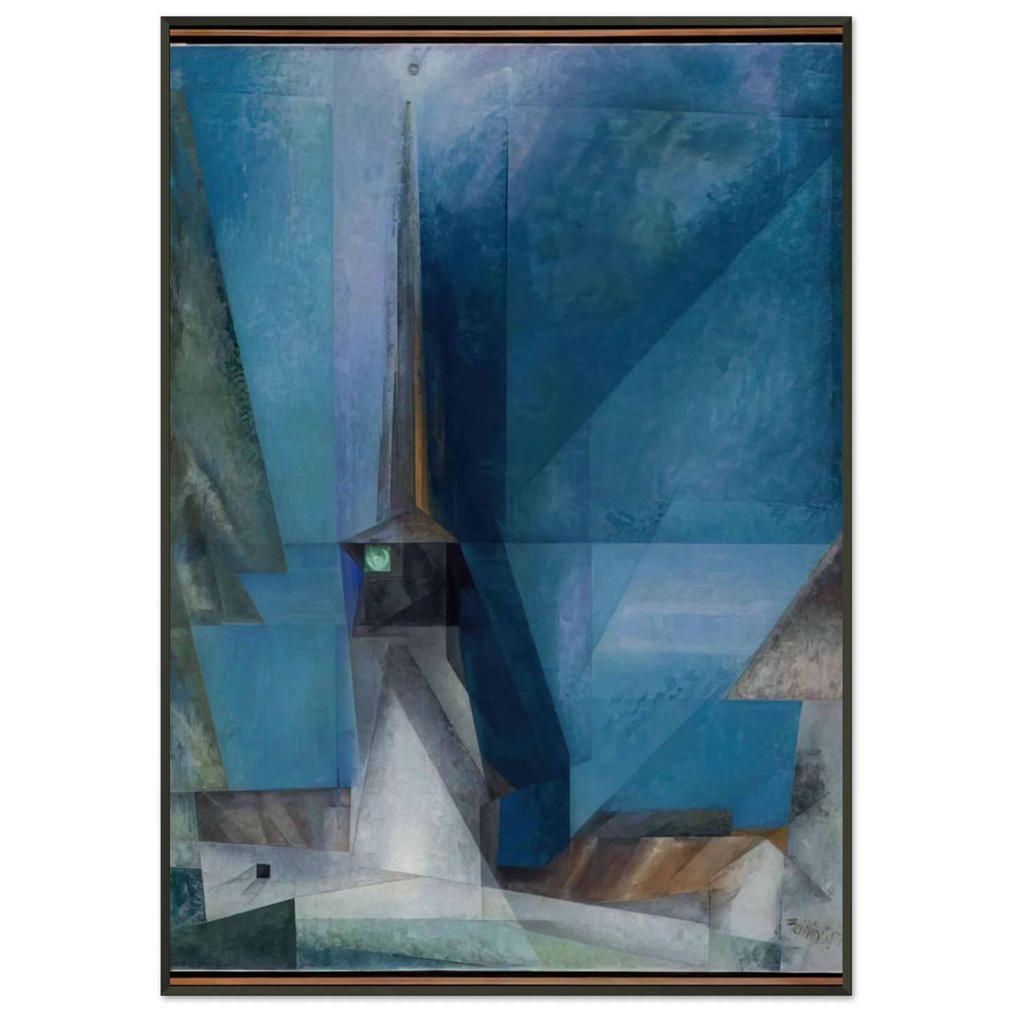 Lyonel Feininger GELMERODA 1936 Framed Art Print - Aluminum Frame - 21x29.7 cm / 8x12"