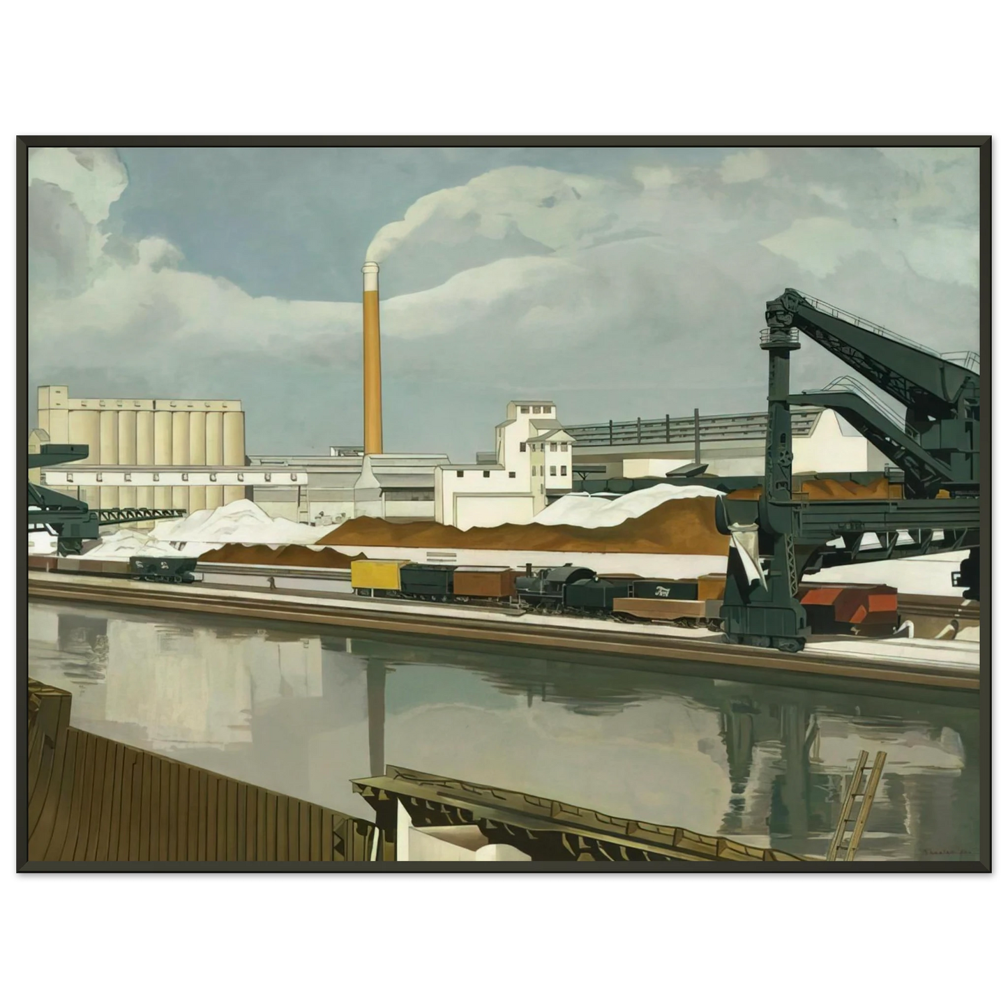 Charles Sheeler American Landscape 1930 Framed Art Print - Aluminum Frame - 70x100 cm / 28x40 inches