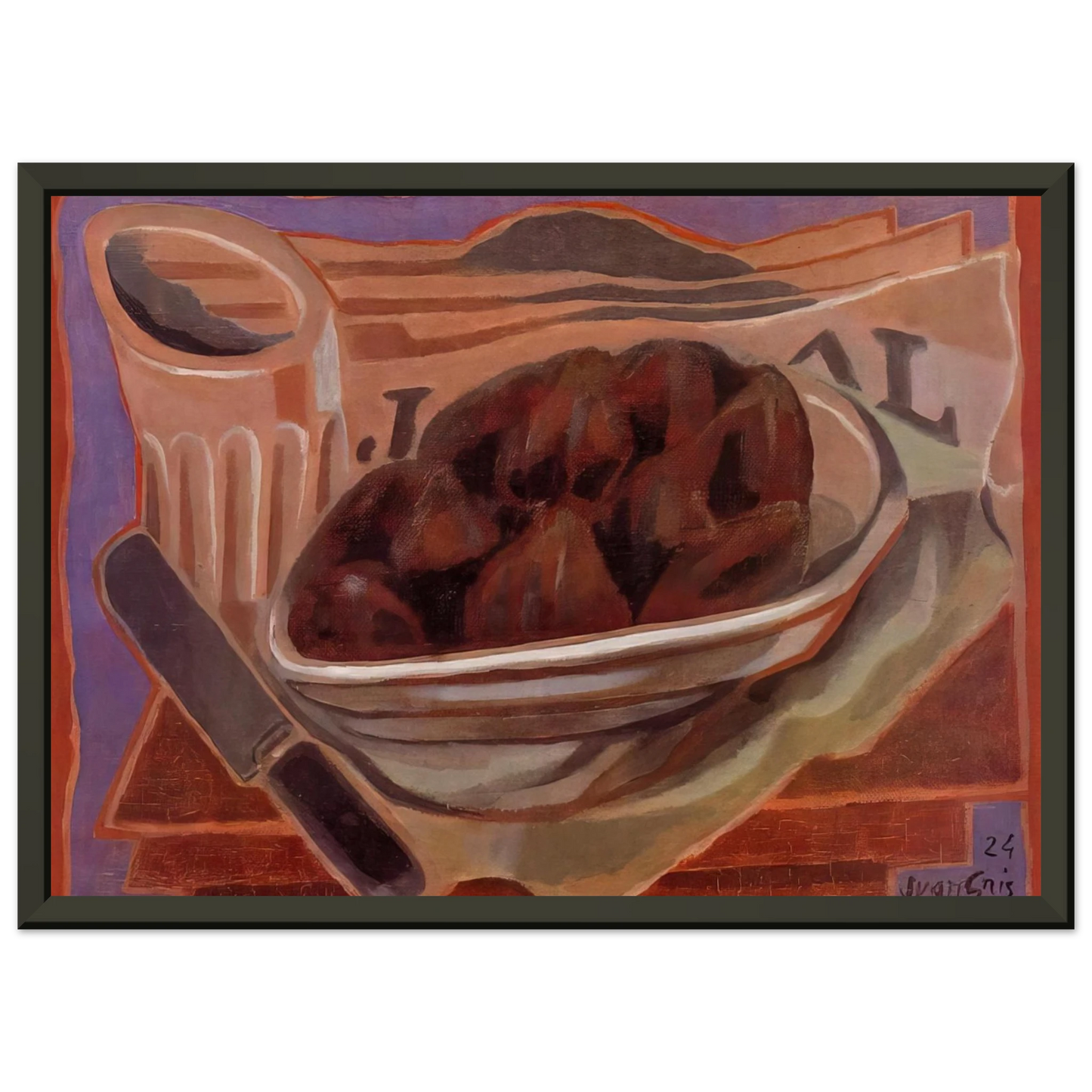 Juan Gris  FIGS Framed Art Print  - Aluminum Frame - 40x50 cm / 16x20 inches
