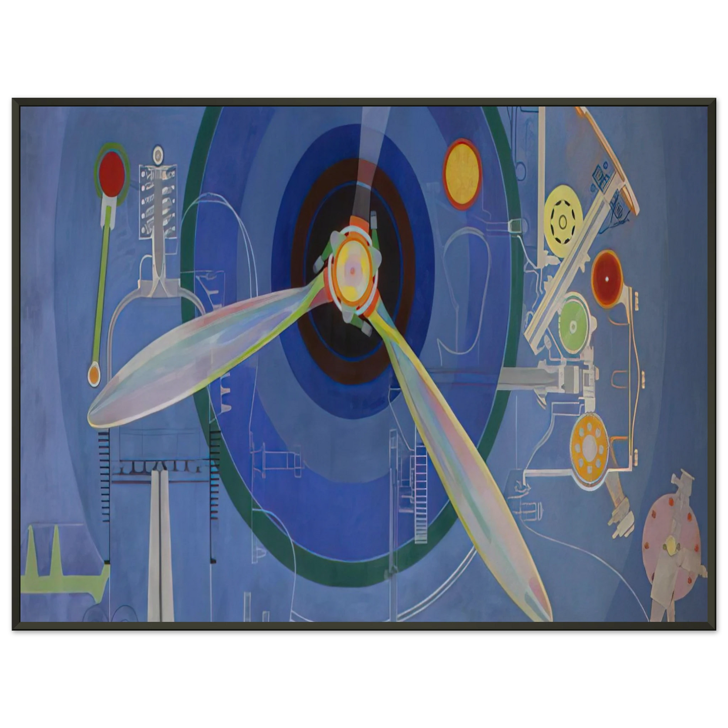 Sonia Delaunay HELICE DECORATION POUR LE PALAIS DE L AIR EXPOSITION INTERNATIONALE DES ARTS ET DES TECHNIQUES DANS 1937 Framed Art Print - Aluminum Frame - 70x100 cm / 28x40 inches