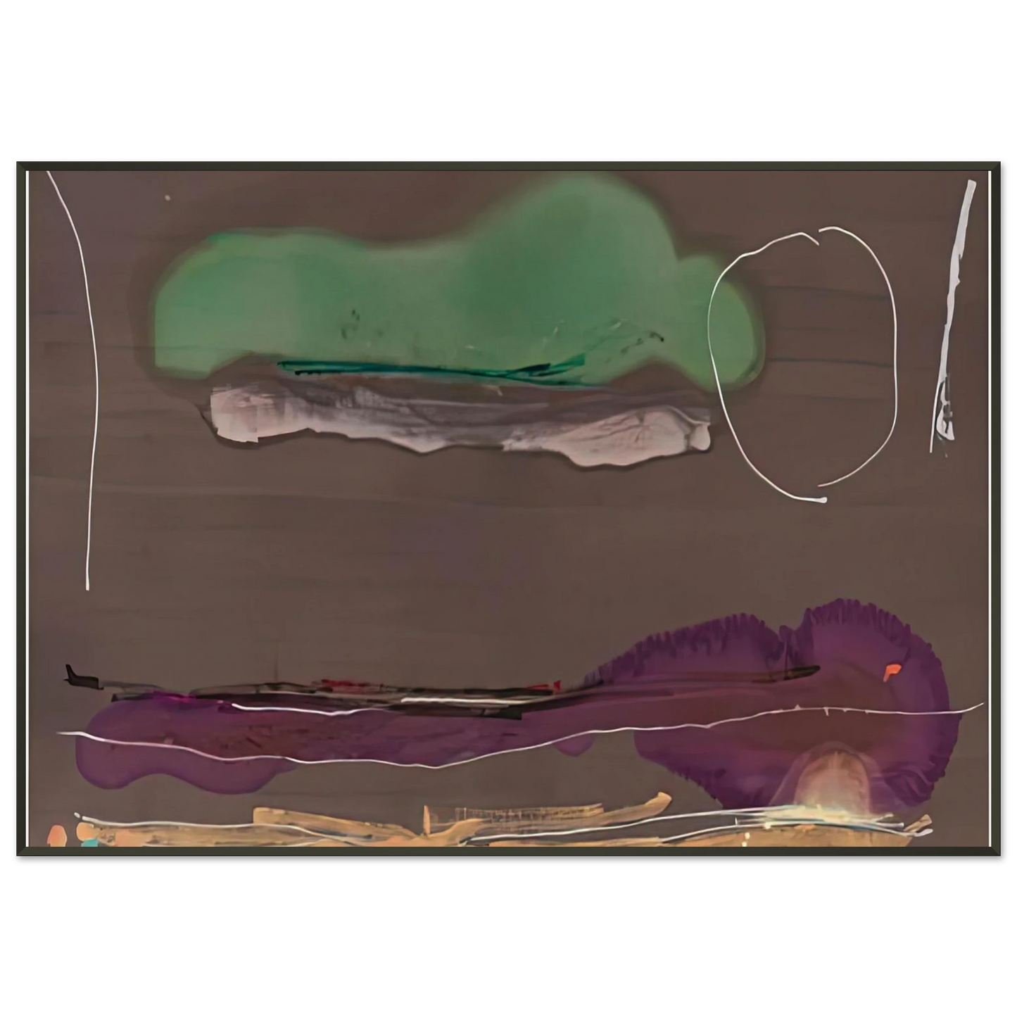 Helen Frankenthaler Madrid 1984 Framed Art Print - Aluminum Frame - 21x29.7 cm / 8x12"