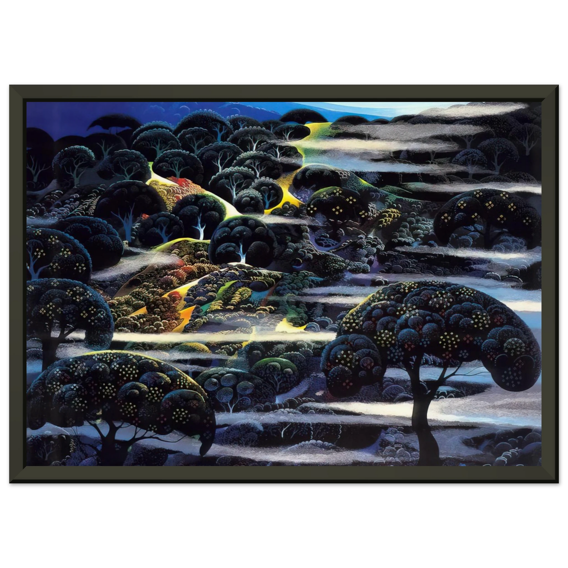 Eyvind Earle  Garden of Eden Framed Art Print  - Aluminum Frame - 40x50 cm / 16x20 inches