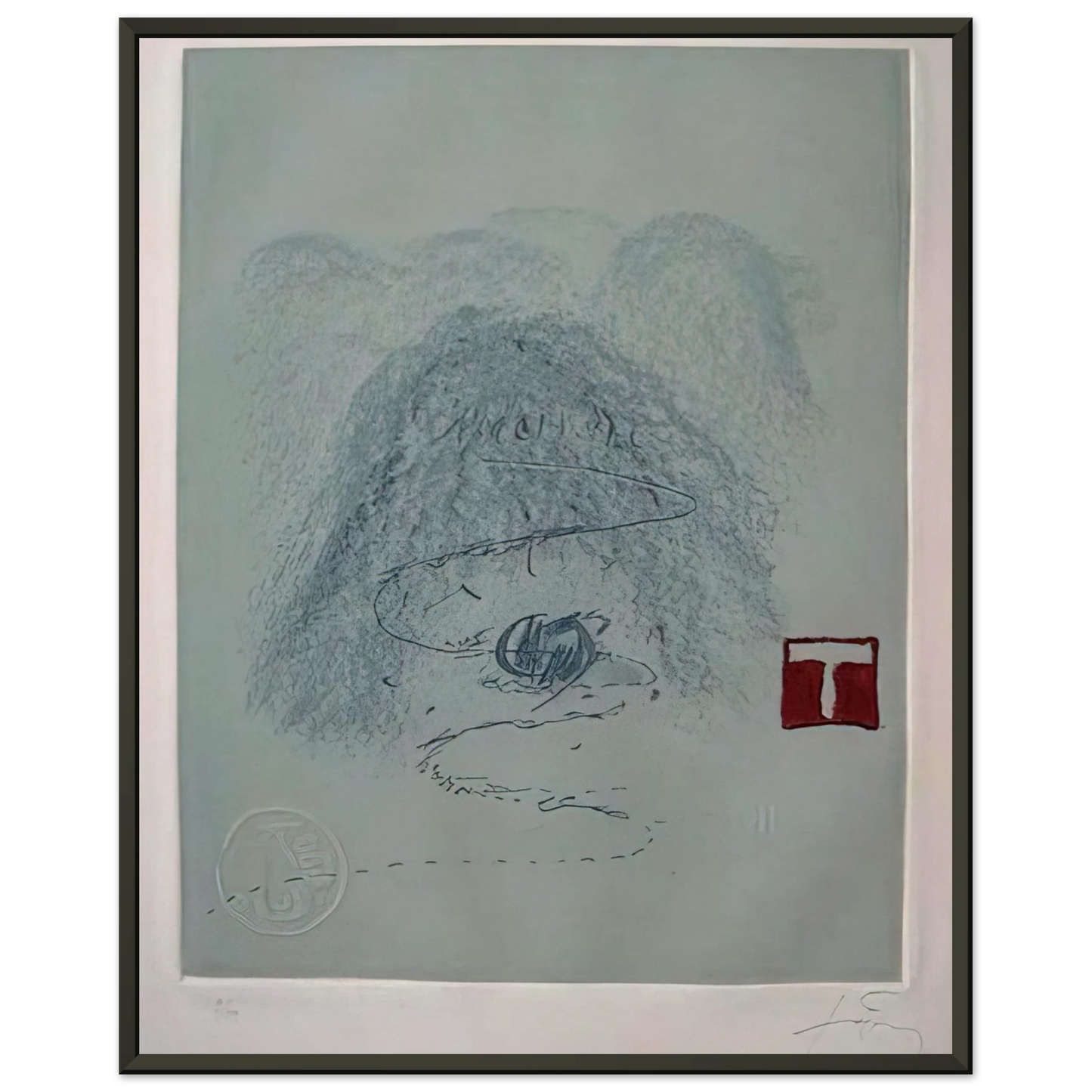 Antoni Tapies APARICIONS 3 1982 Framed Art Print - Aluminum Frame - 70x100 cm / 28x40 inches
