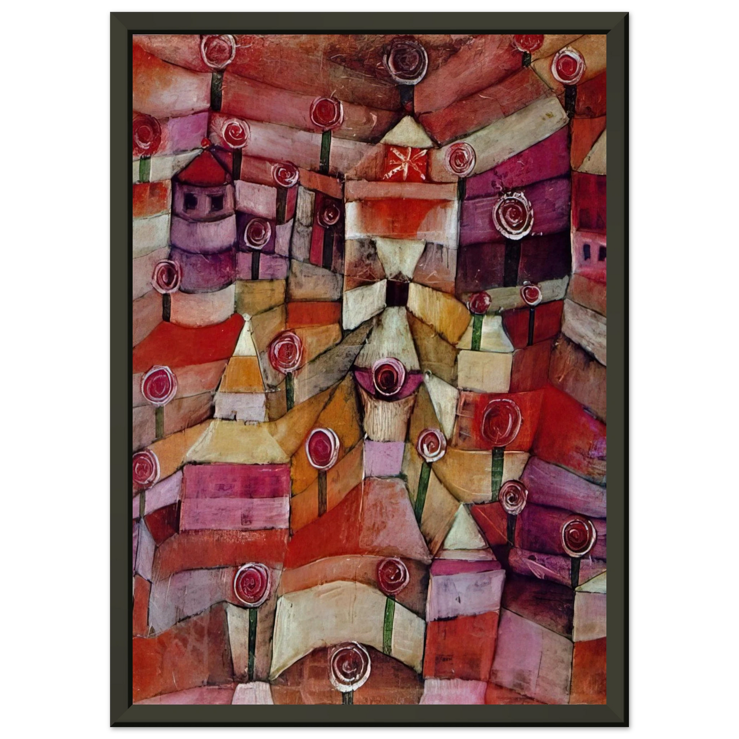 Paul Klee ROSE GARDEN 1920 Framed Art Print - Aluminum Frame - 40x50 cm / 16x20 inches
