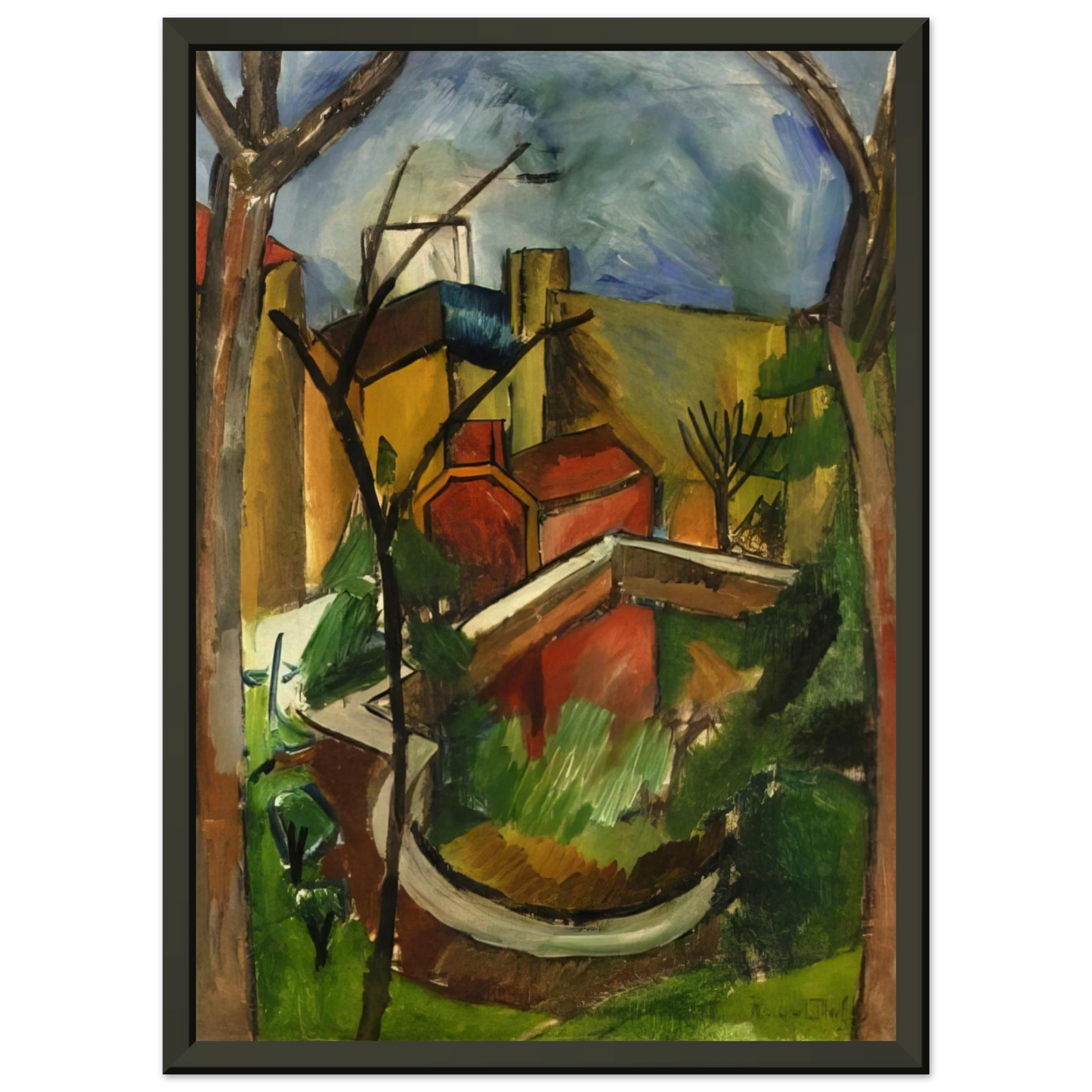 Raoul Dufy LANDSCAPE OF FALAISE 1910 Framed Art Print - Aluminum Frame - 60x80 cm / 24x32 inches