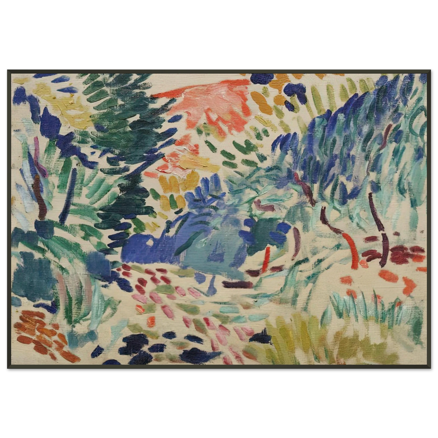 Henri Matisse LANDSCAPE AT COLLIOURE 1905 Framed Art Print - Aluminum Frame - 21x29.7 cm / 8x12"
