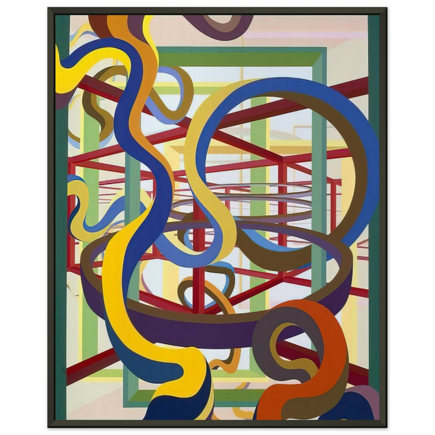 Al Held Vorcex IV Framed Art Print - Aluminum Frame - 60x80 cm / 24x32 inches