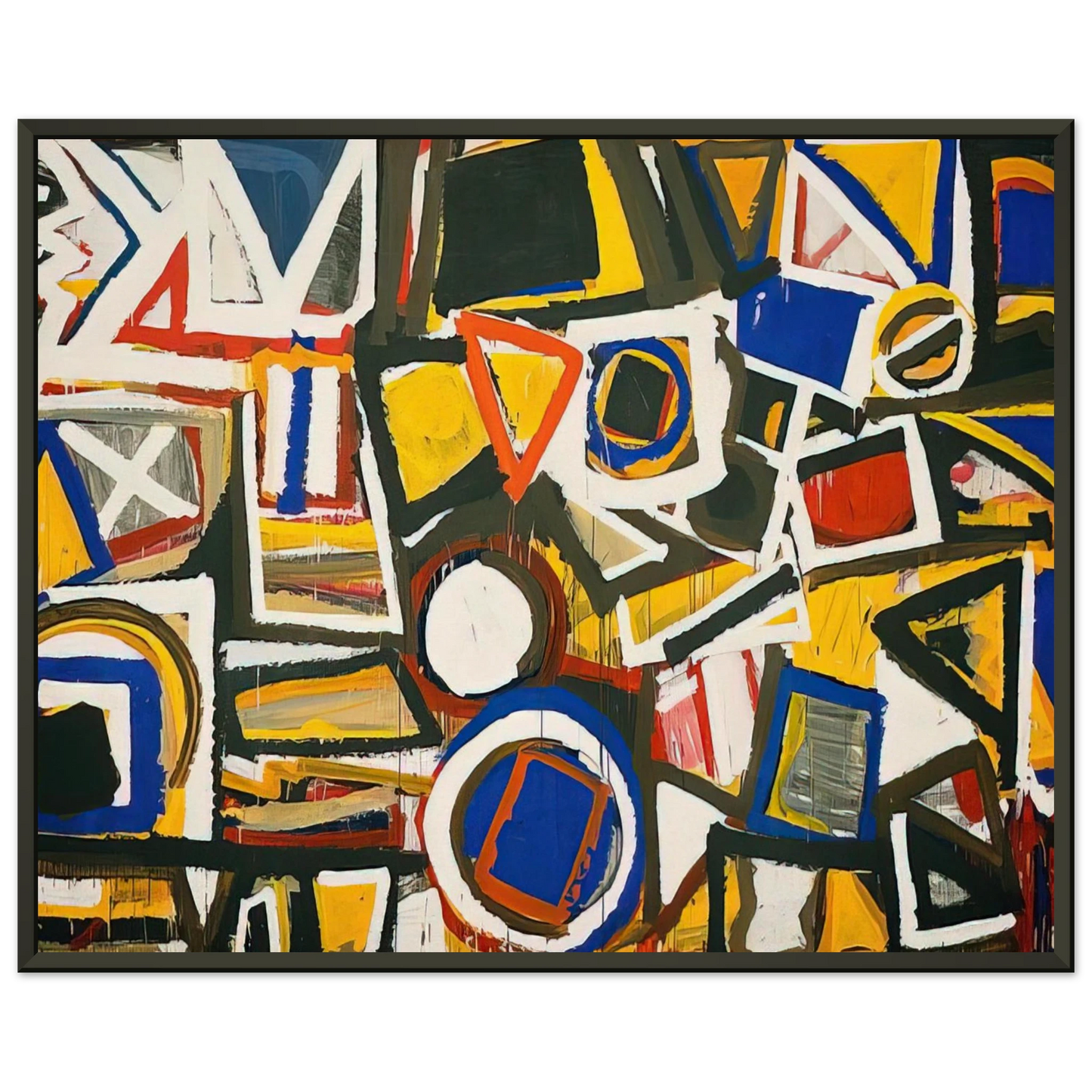 Al Held Taxi Cab II Framed Art Print - Aluminum Frame - 40x50 cm / 16x20 inches