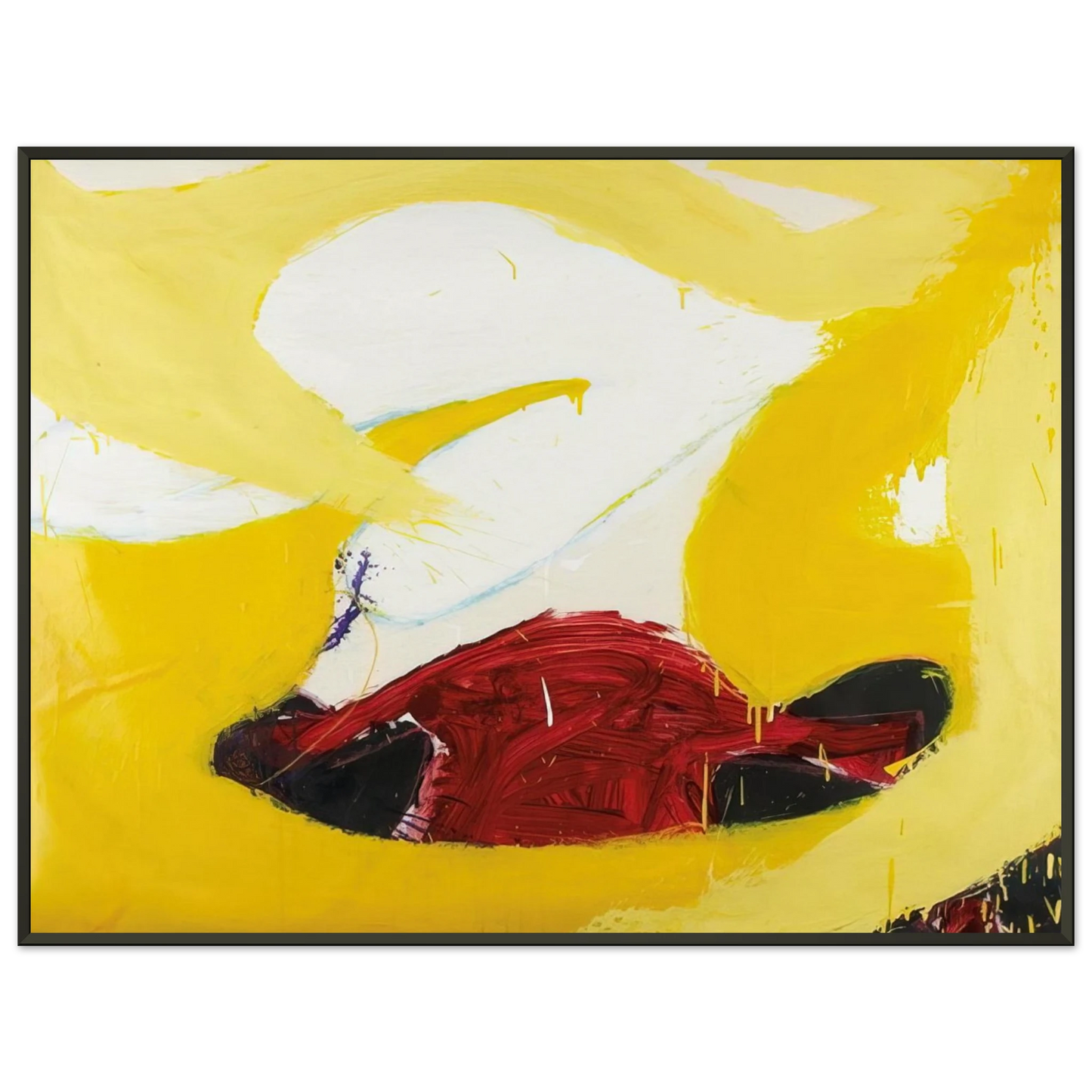 Norman Bluhm Untitled 1972 Framed Art Print - Aluminum Frame - 60x80 cm / 24x32 inches