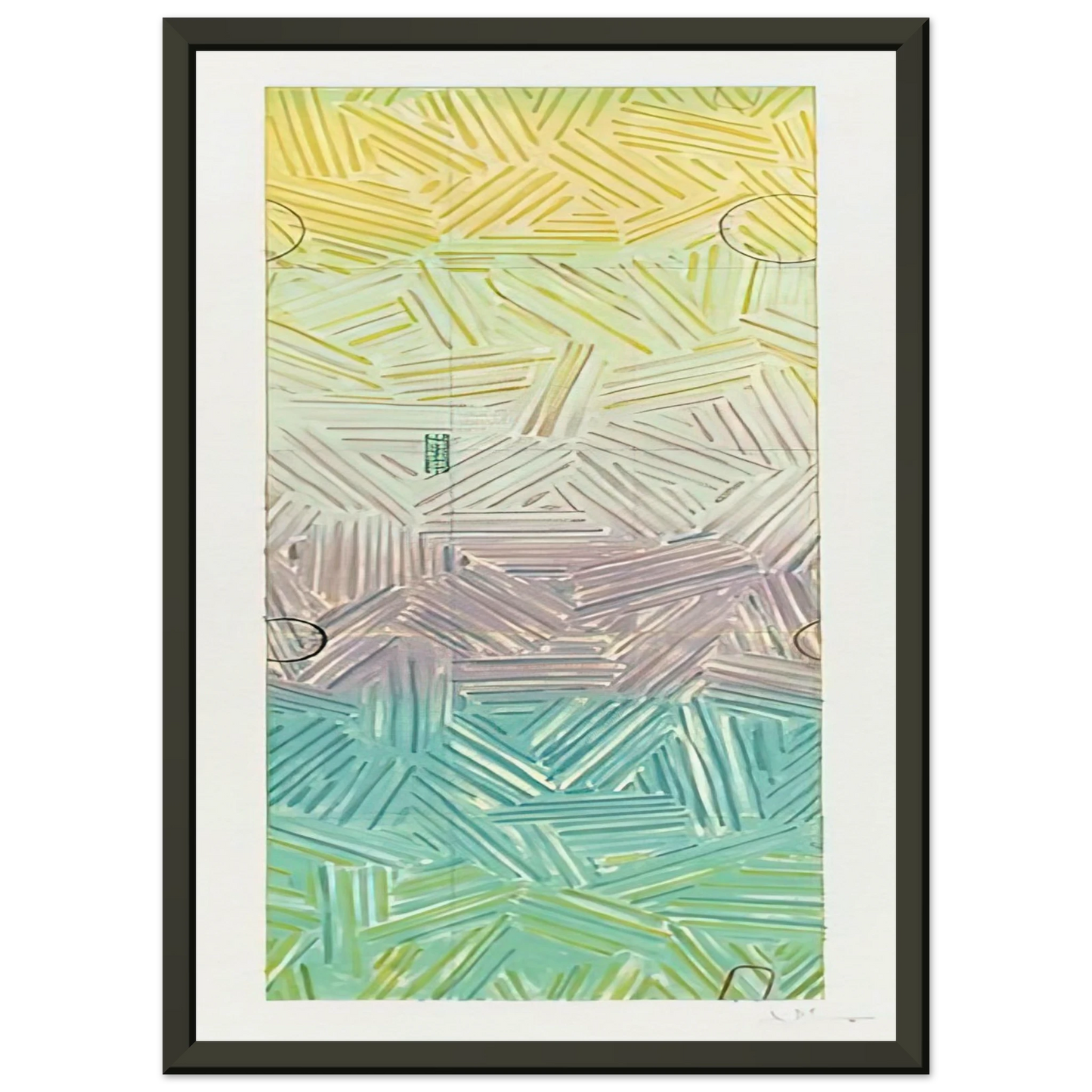 Jasper Johns USUYUKI ULAE 211 Framed Art Print - Aluminum Frame - 60x80 cm / 24x32 inches