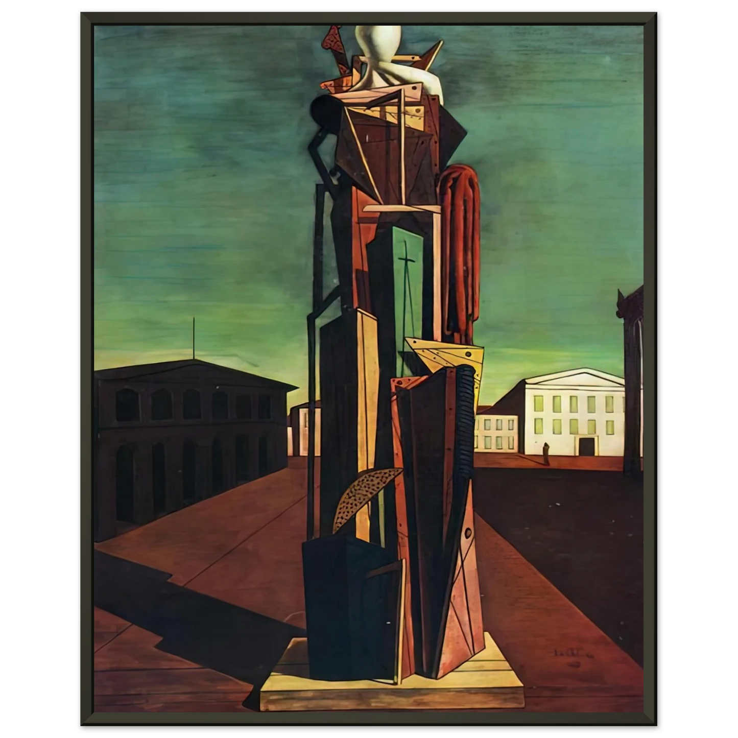 Giorgio de Chirico THE GREAT METAPHYSICIAN 1917 Framed Art Print - Aluminum Frame - 70x100 cm / 28x40 inches