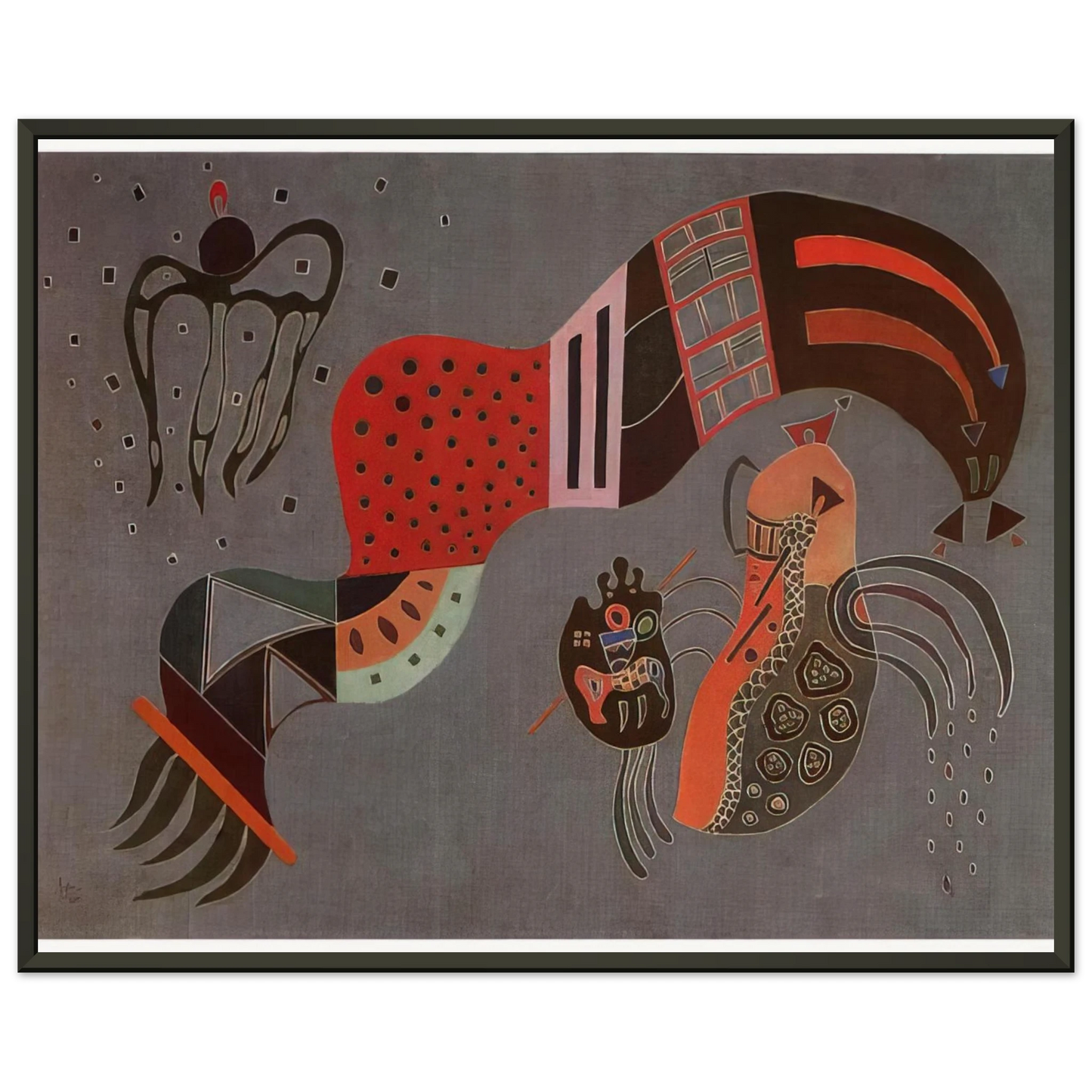 Wassily Kandinsky TEMPERED ELAN 1944 Framed Art Print - Aluminum Frame - 60x80 cm / 24x32 inches