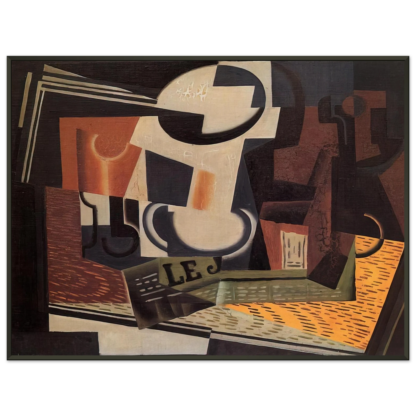 Juan Gris STILL LIFE WITH FRUIT BOWL 1918 Framed Art Print - Aluminum Frame - 70x100 cm / 28x40 inches
