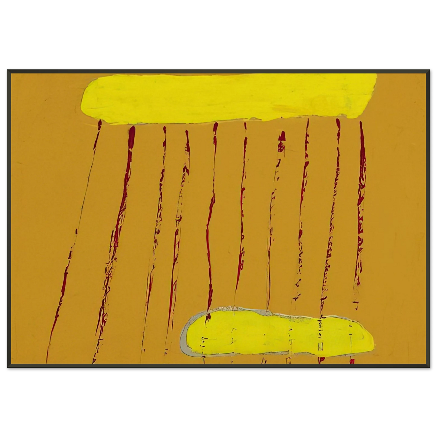Forrest Bess Red Rain 1967 Framed Art Print - Aluminum Frame - 21x29.7 cm / 8x12"