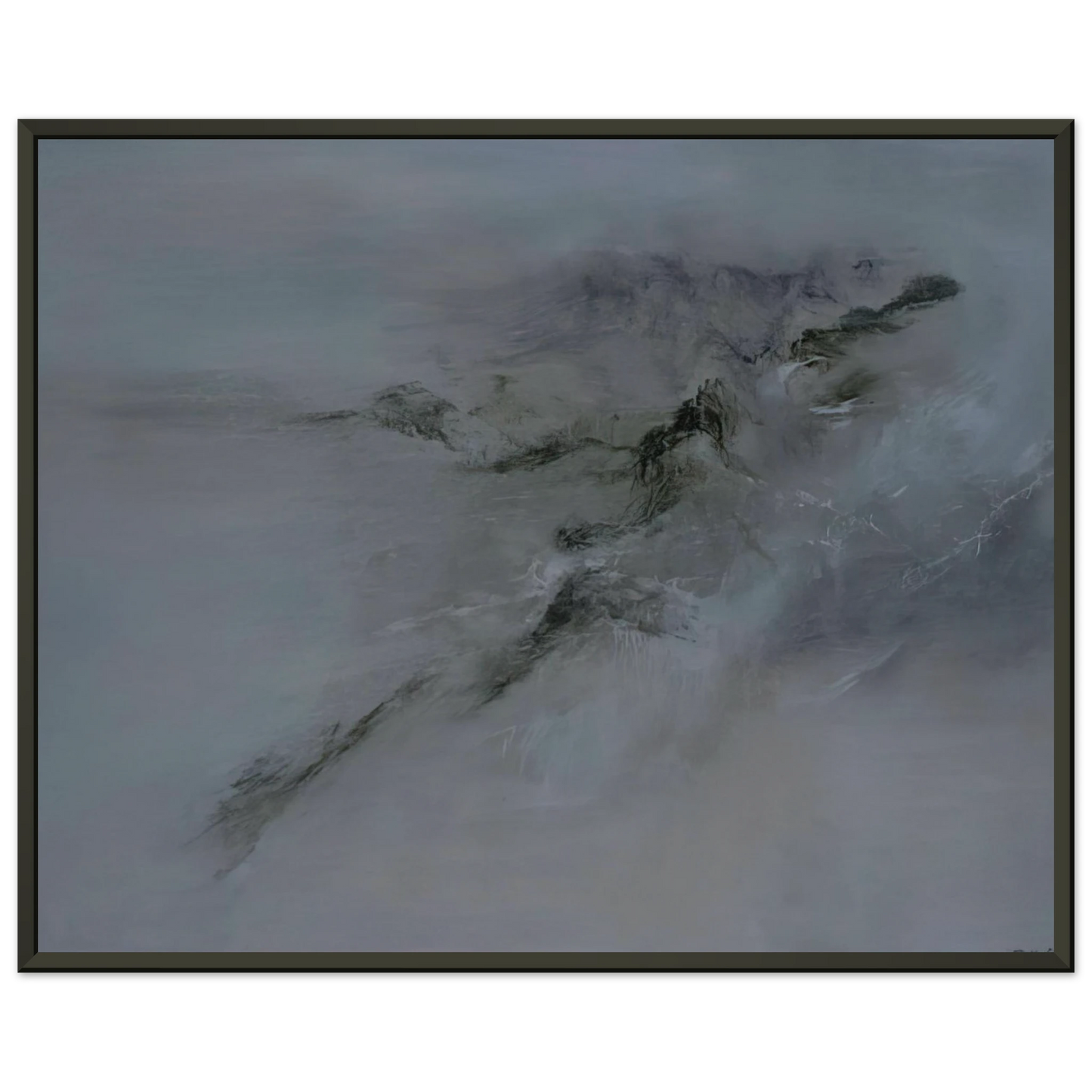 Zao WouKi 28 10 2001 2001 Framed Art Print - Aluminum Frame - 70x100 cm / 28x40 inches