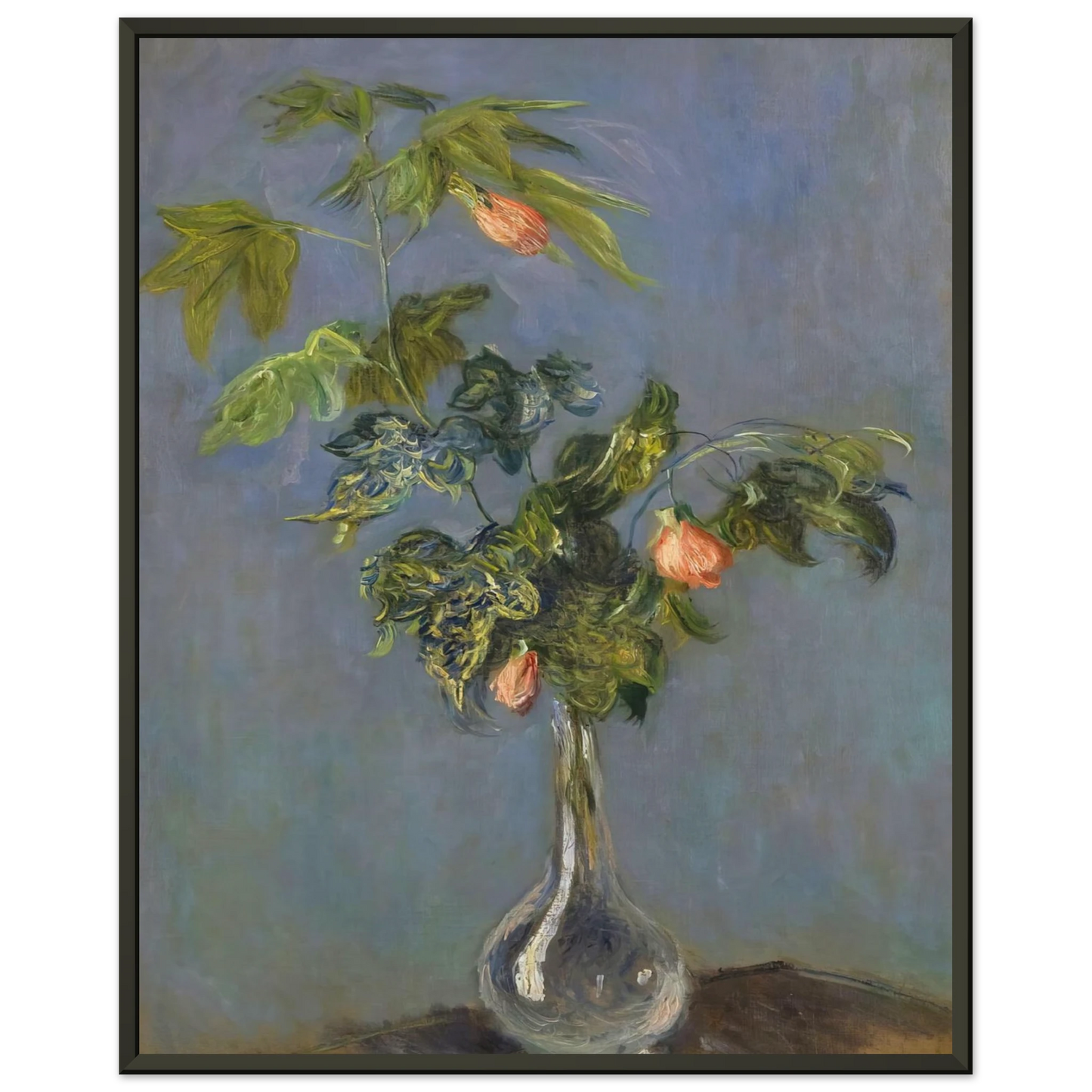 claude monet Flowers in a Vase Framed Art Print - Aluminum Frame - 70x100 cm / 28x40 inches