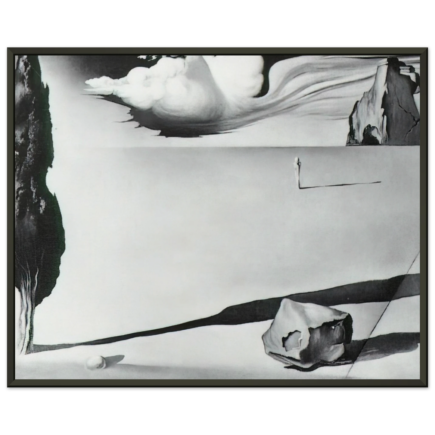 Salvador Dali  DESIGN FOR THE SET OF THE FILM SPELLBOUND Framed Art Print  - Aluminum Frame - 40x50 cm / 16x20 inches