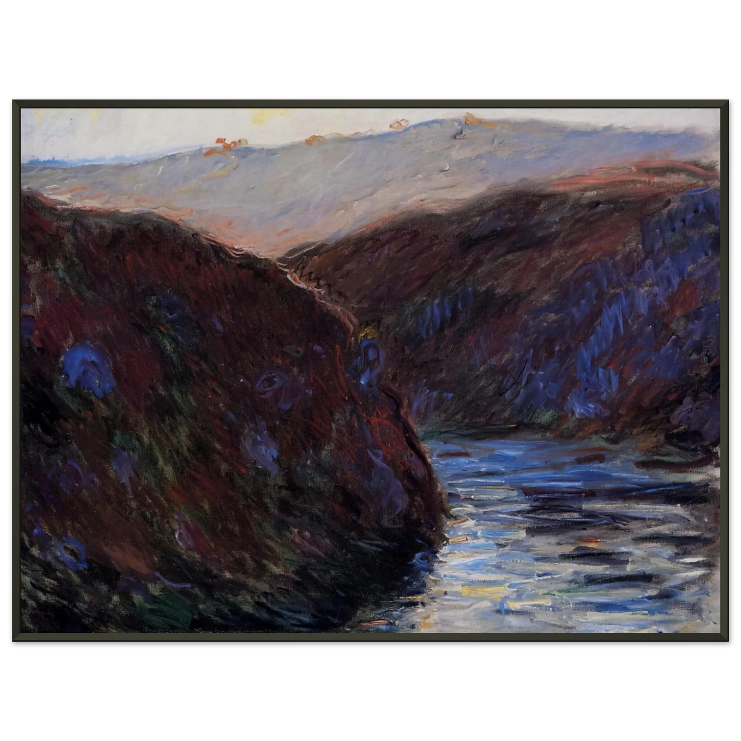 claude monet  The Creuse Valley Evening Effect Framed Art Print  - Aluminum Frame - 70x100 cm / 28x40 inches