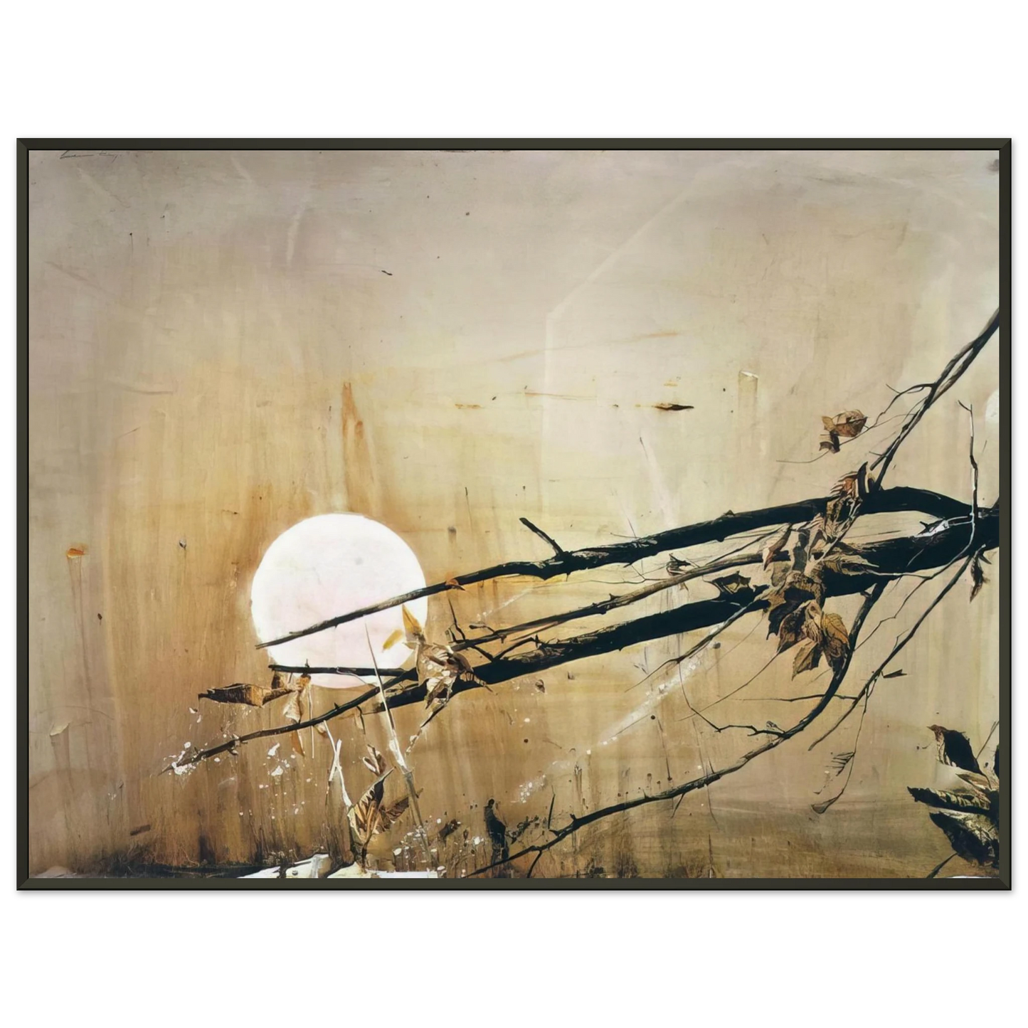 Andrew Wyeth FULL MOON 1980 Framed Art Print - Aluminum Frame - 60x80 cm / 24x32 inches