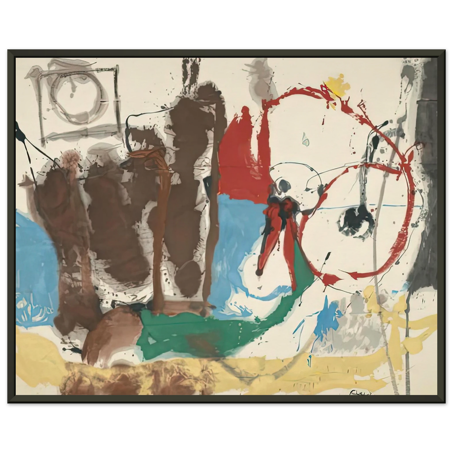 Helen Frankenthaler  Mother Goose Melody 1959 Framed Art Print  - Aluminum Frame - 60x80 cm / 24x32 inches
