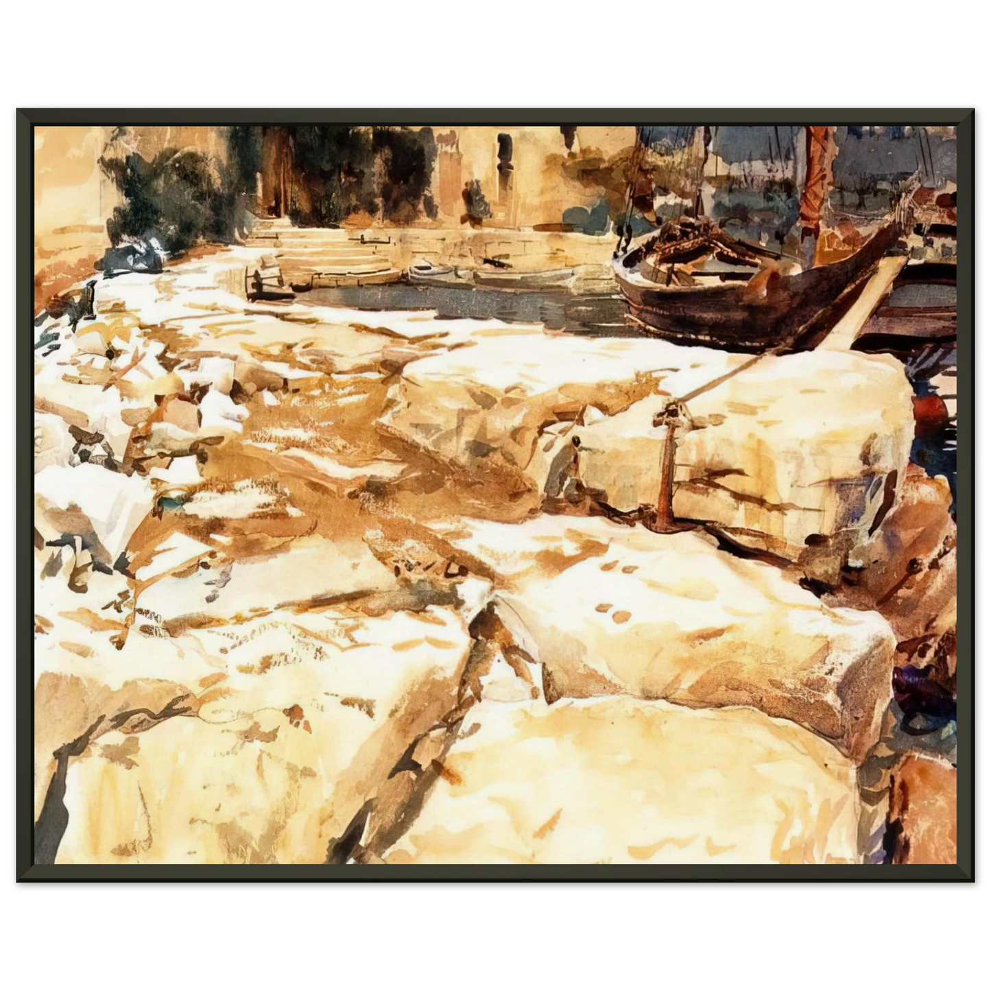 John Singer Sargent San Vigilio Framed Art Print - Aluminum Frame - 70x100 cm / 28x40 inches