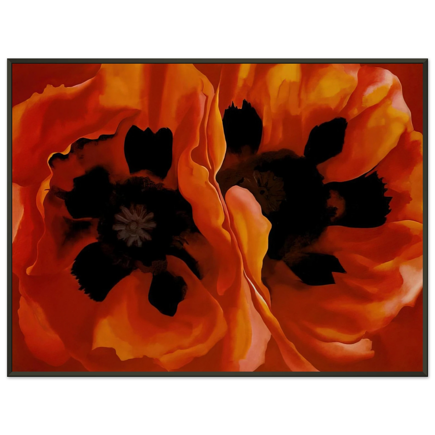 Georgia OKeeffe Oriental Poppies Framed Art Print - Aluminum Frame - 70x100 cm / 28x40 inches