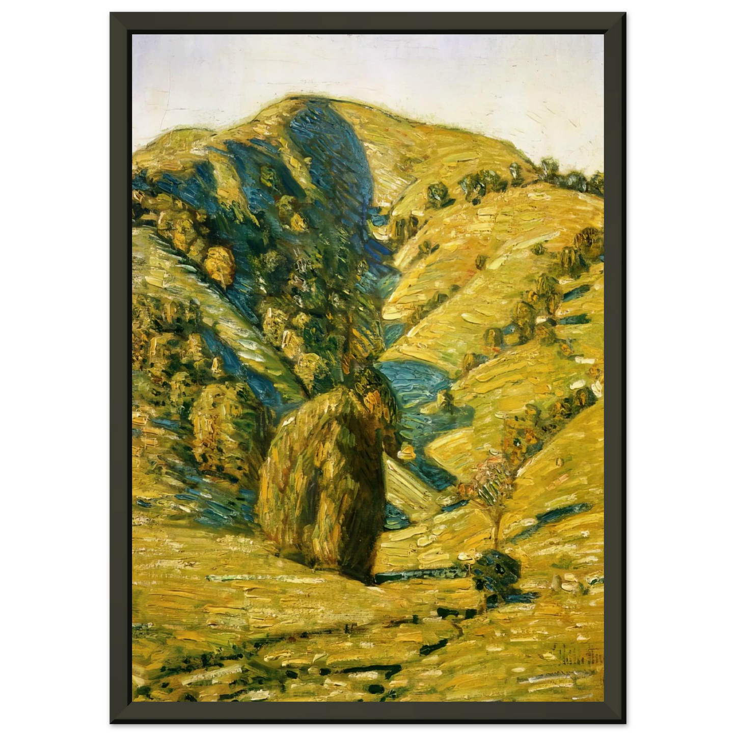 Childe Hassam Hill of the Sun San Anselmo California Framed Art Print - Aluminum Frame - 70x100 cm / 28x40 inches