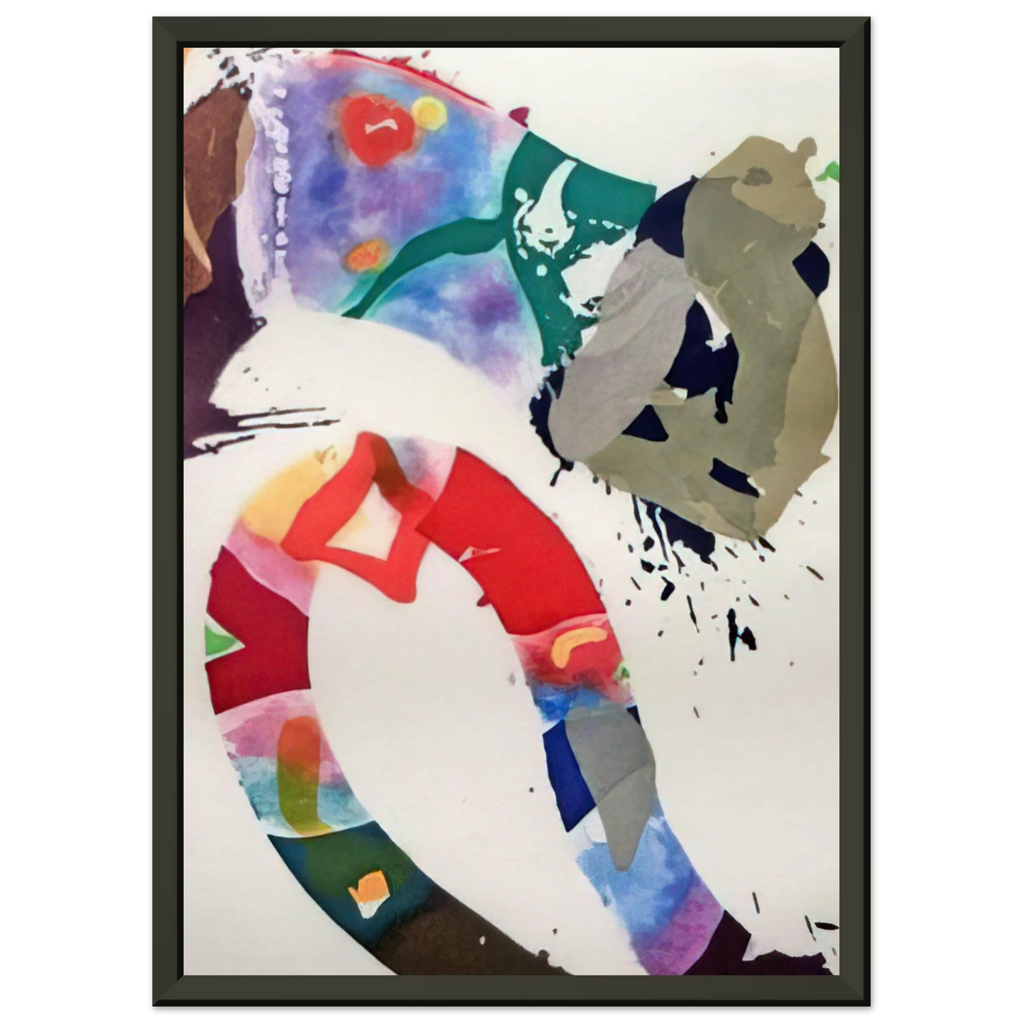 Sam Francis Untitled SFE 092 Framed Art Print - Aluminum Frame - 70x100 cm / 28x40 inches