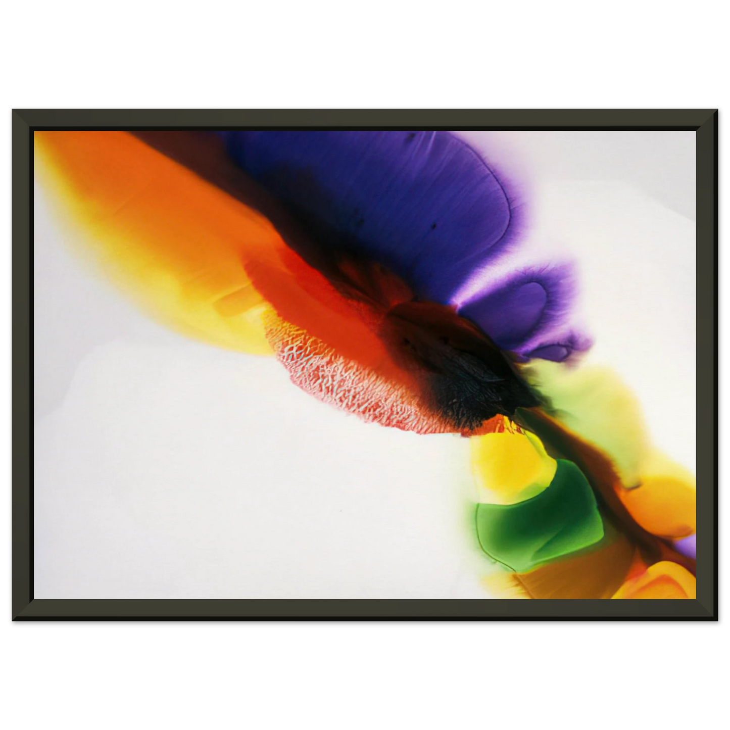 Paul Jenkins Phenomena Tibetan Flange Framed Art Print - Aluminum Frame - 60x80 cm / 24x32 inches