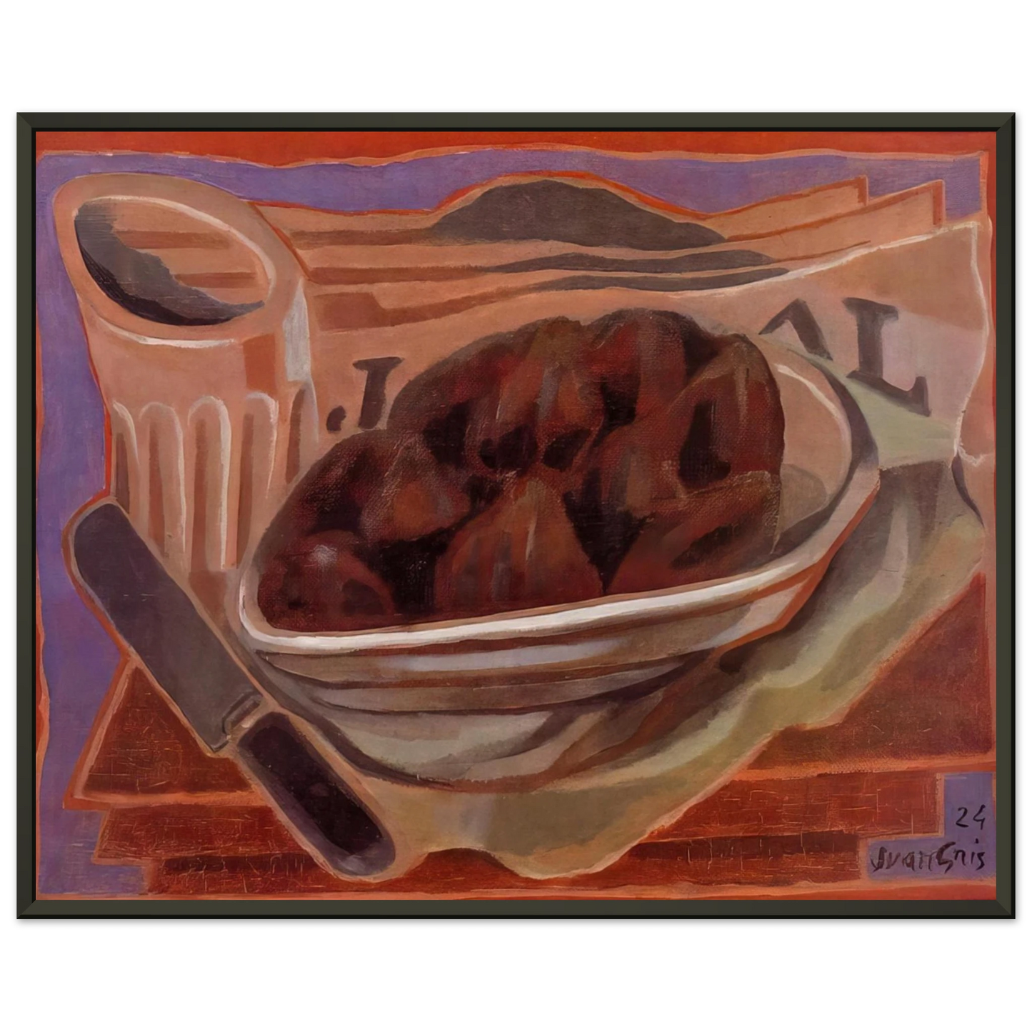 Juan Gris  FIGS Framed Art Print  - Aluminum Frame - 70x100 cm / 28x40 inches