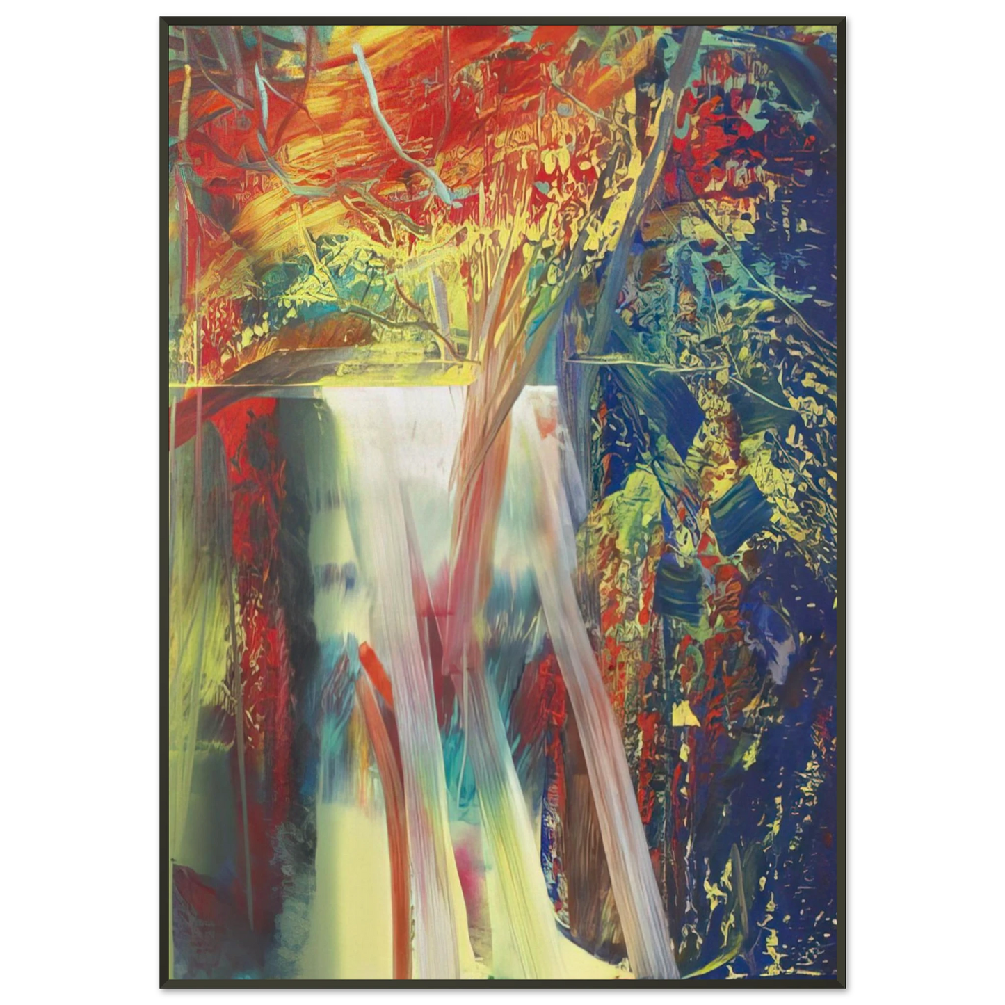 Gerhard Richter ABSTRACT PAINTING 610 1 Framed Art Print - Aluminum Frame - 21x29.7 cm / 8x12"
